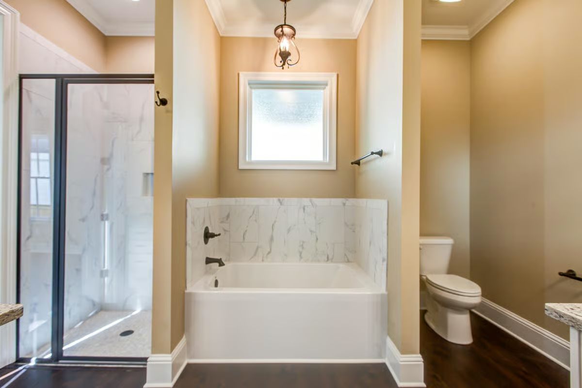 Marble Tile, a Pendant Light, and a Soaking Tub That's Actually Worth Getting In