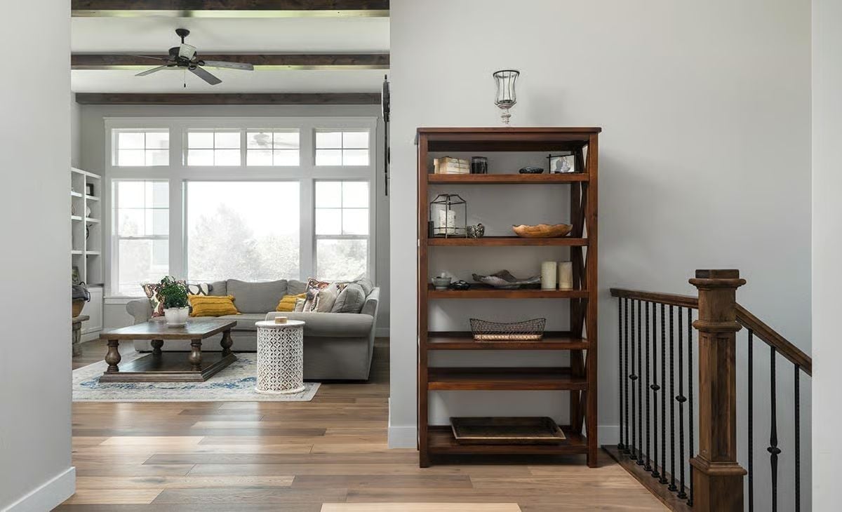 Bookcase at the Landing Pulls More Weight Than It Looks Like It Does