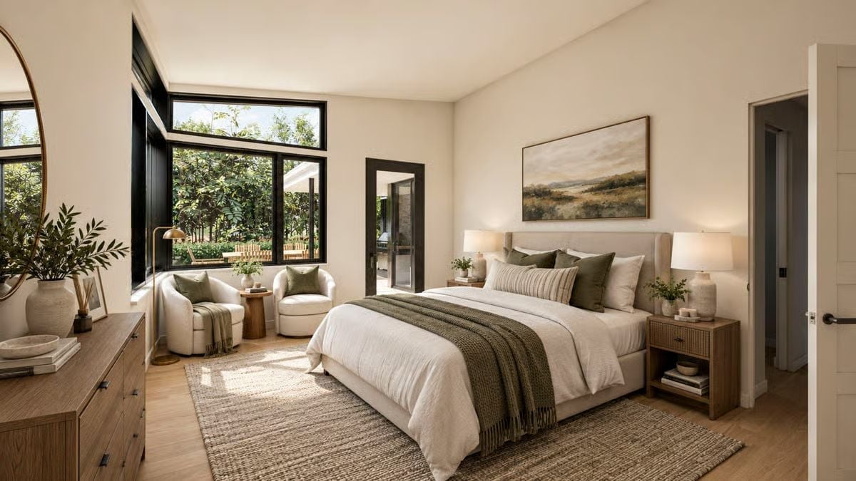 Knit Blankets and Corner Windows That Make Sleeping In Feel Justified