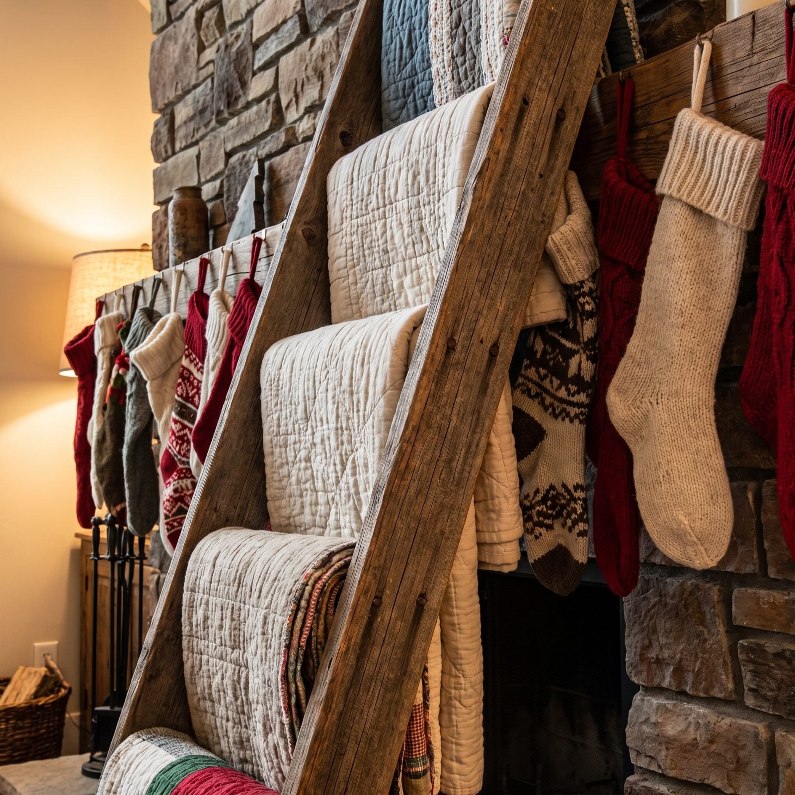 The Decorative Ladder Crowding the Stockings