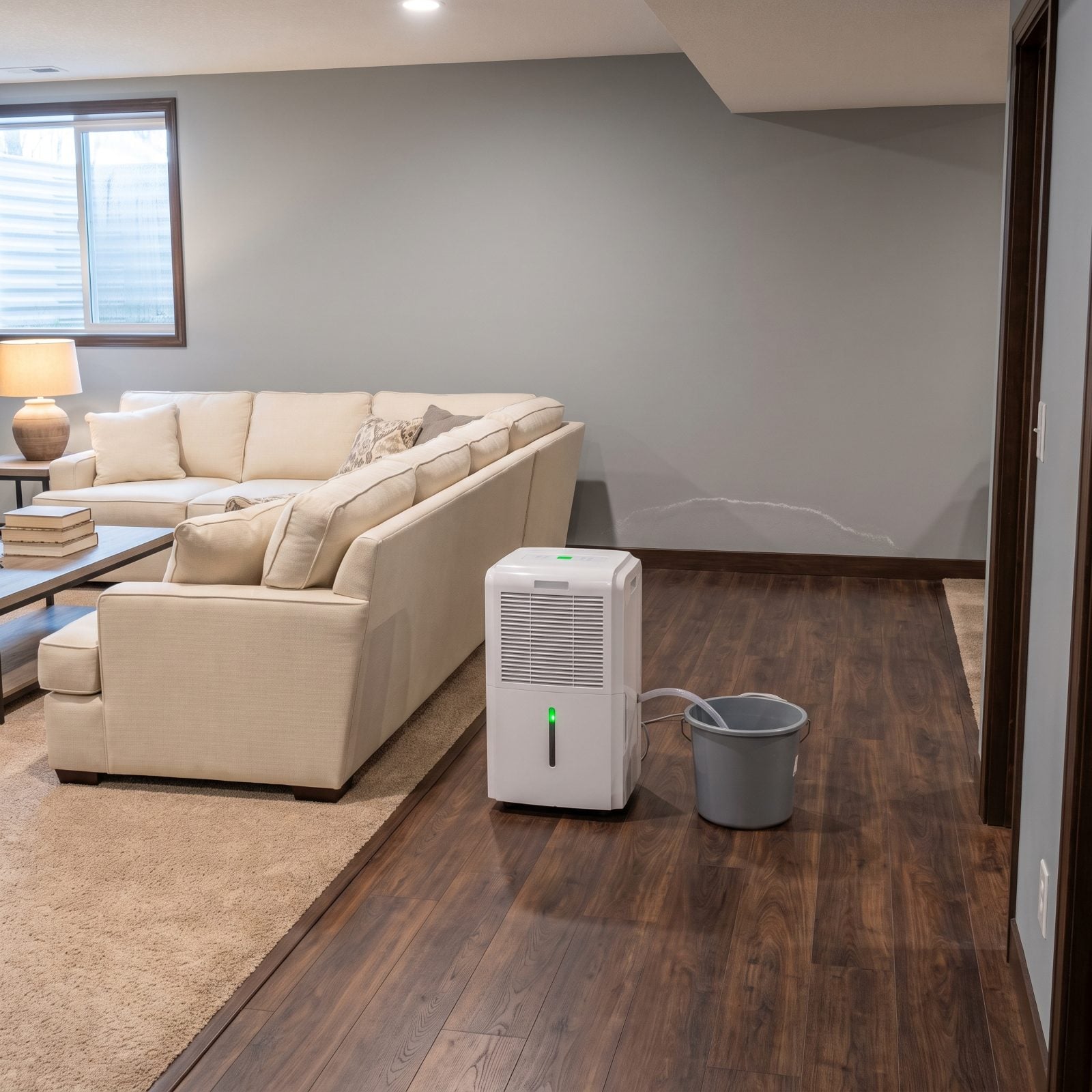 A Dehumidifier Operating in Finished Living Space