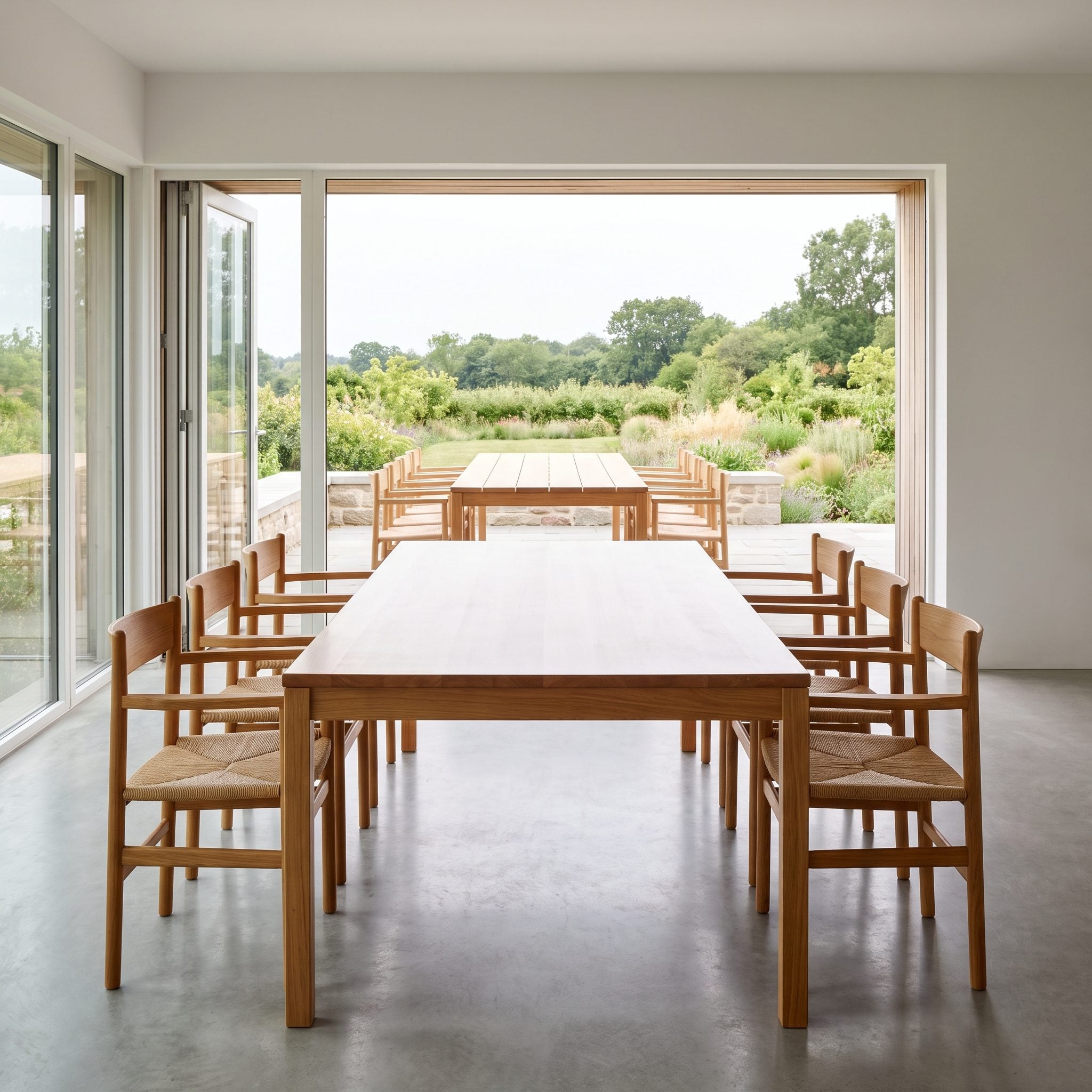 The Dining Room That Quietly Doubles Its Own Length