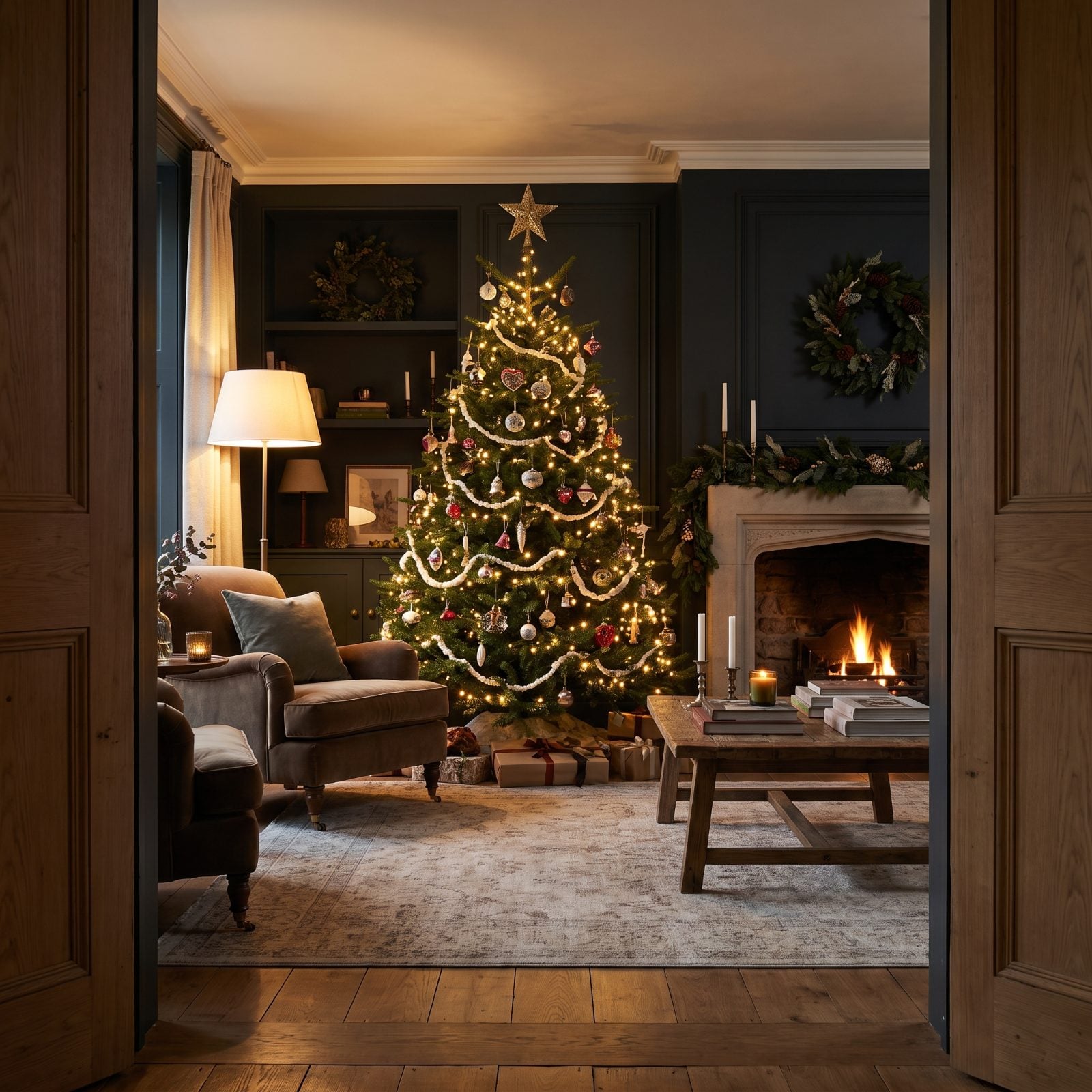 Directly Opposite the Living-Room Entrance