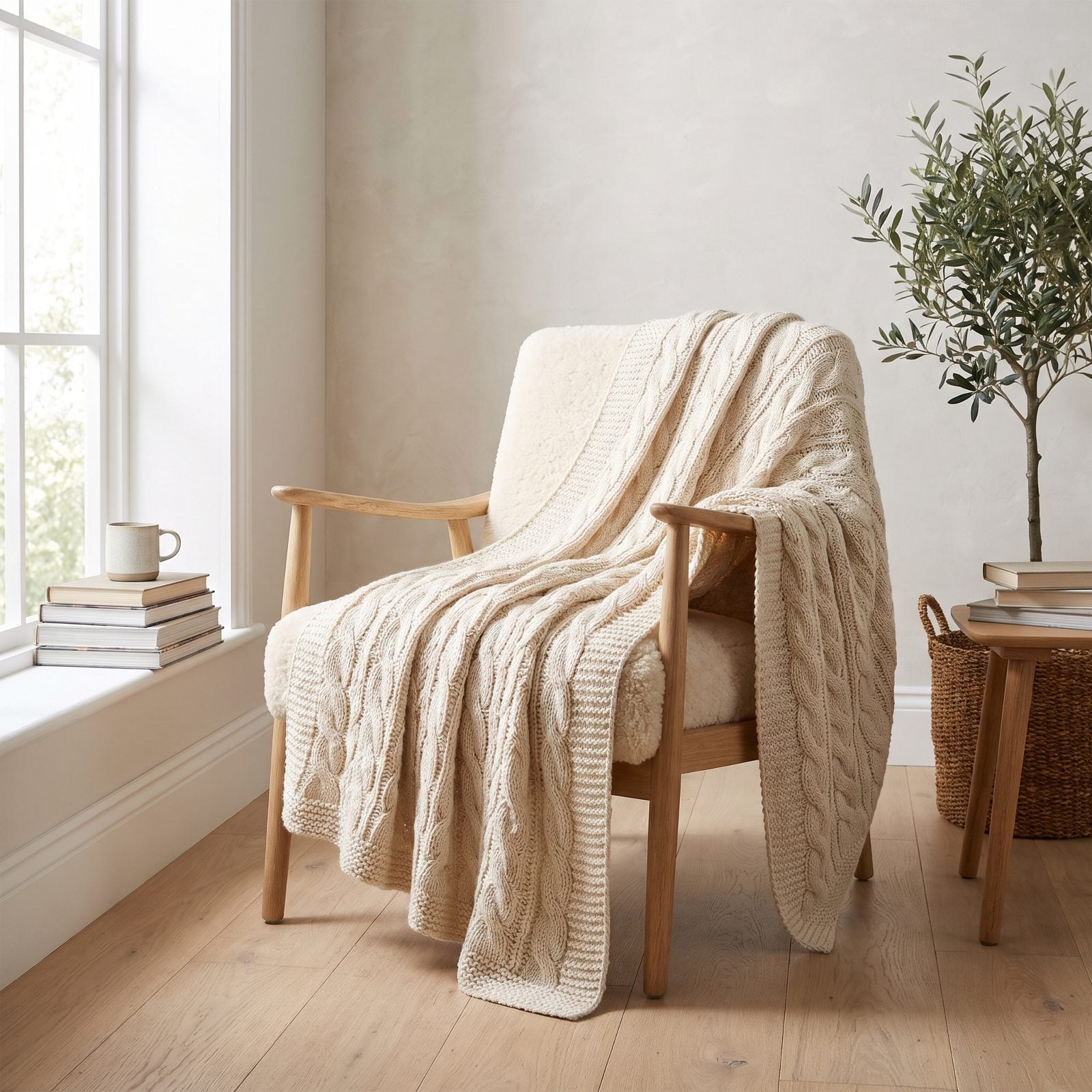 Drape a Knitted Throw Over the Armchair