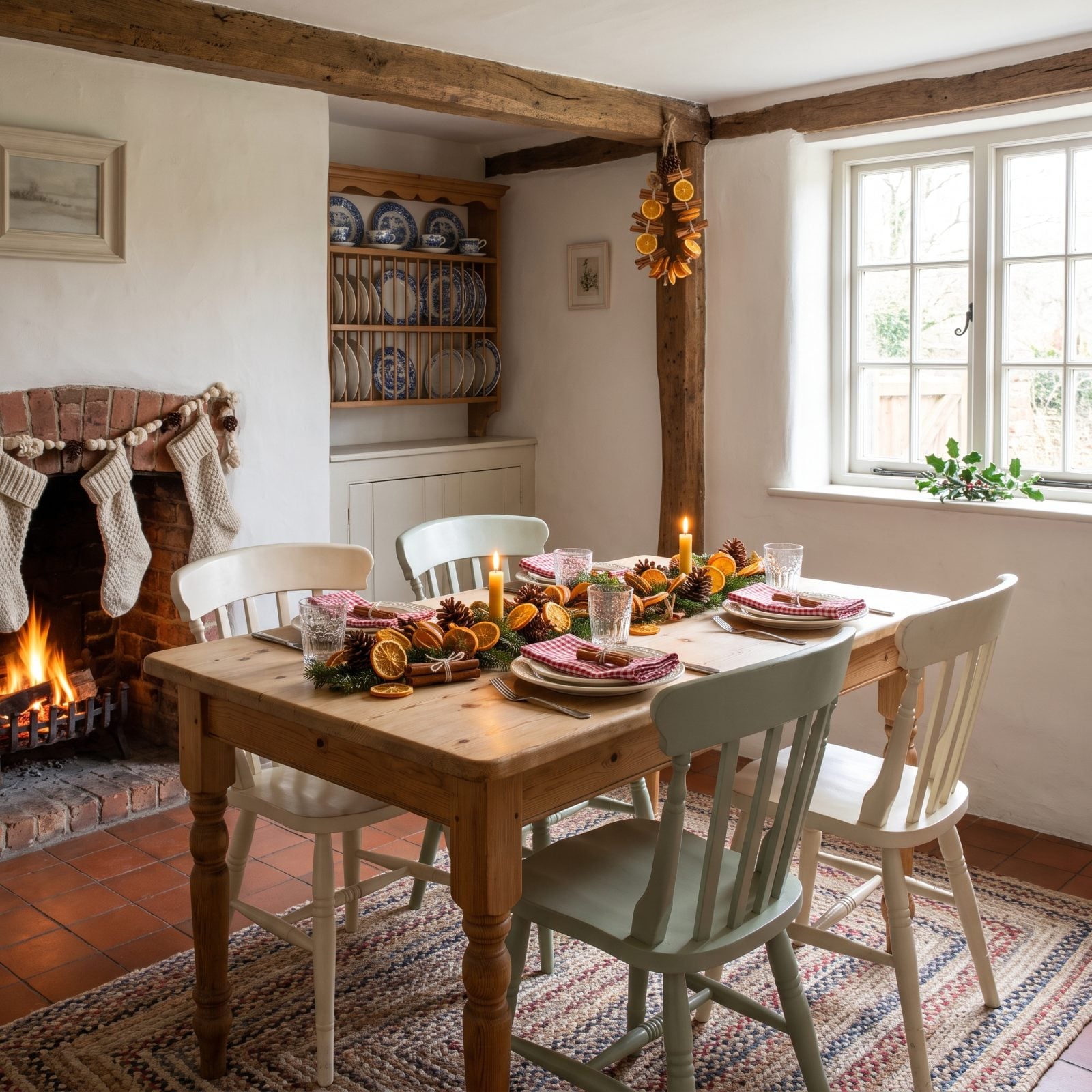 Dried Oranges, Cinnamon and a Cottage Table That Smells Like the Holiday
