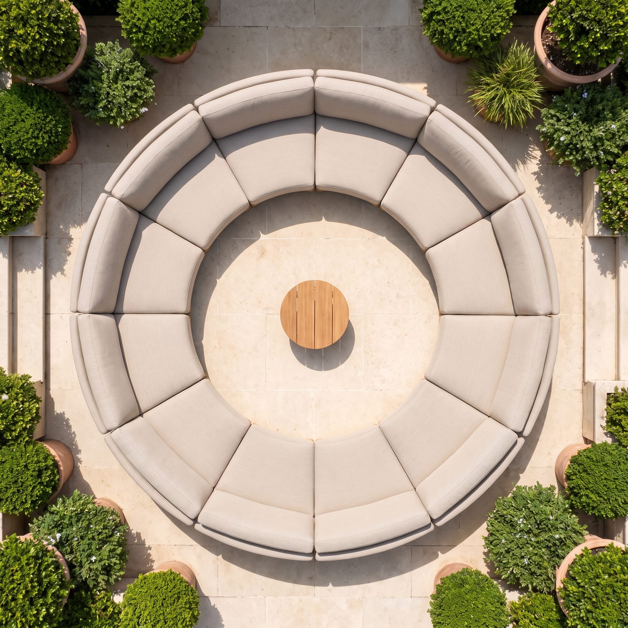 The Entertaining Room With a Circular Outdoor Conversation Area