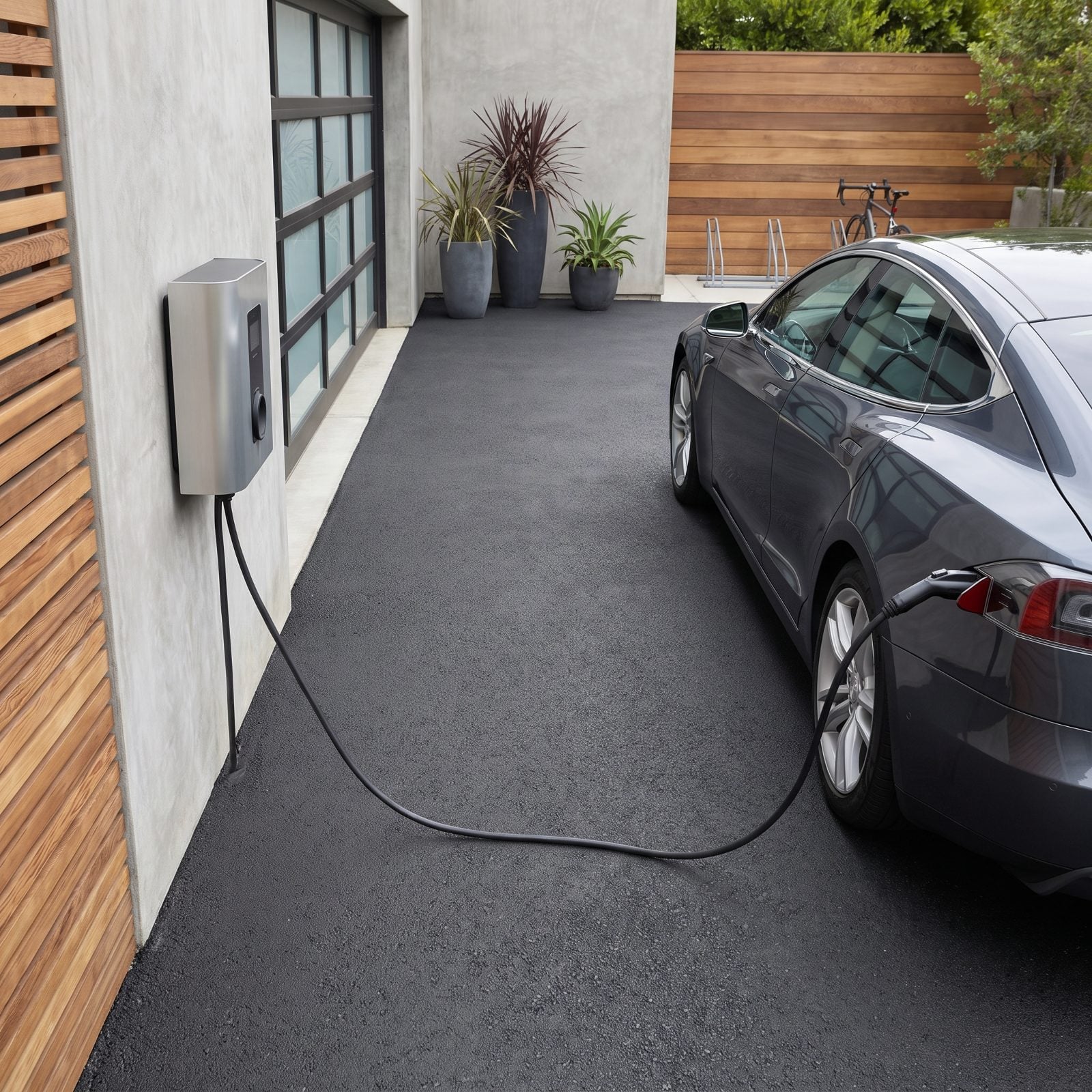An EV-Ready Parking Space Waiting for the Future