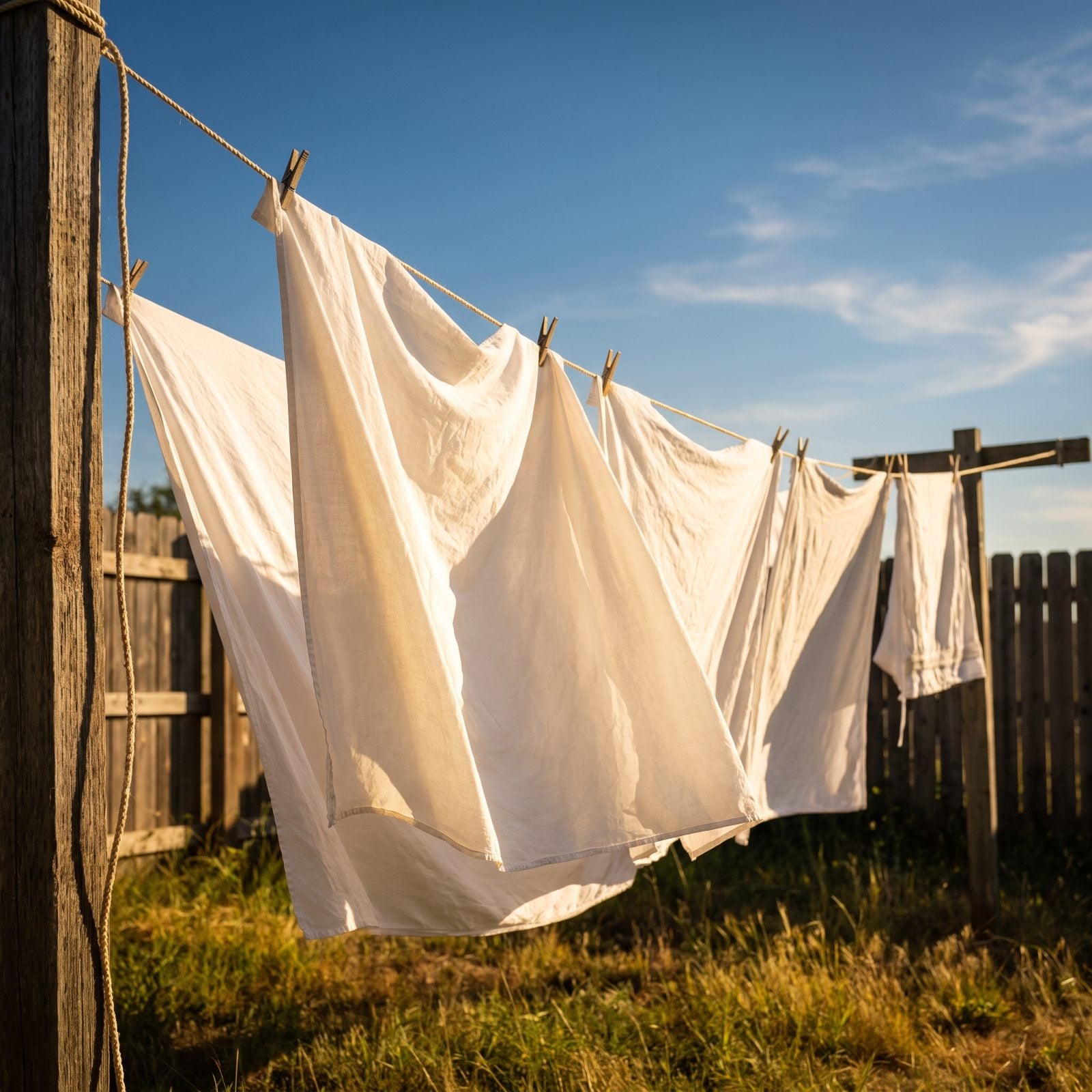 Everything Got Line-Dried on the Backyard Clothesline