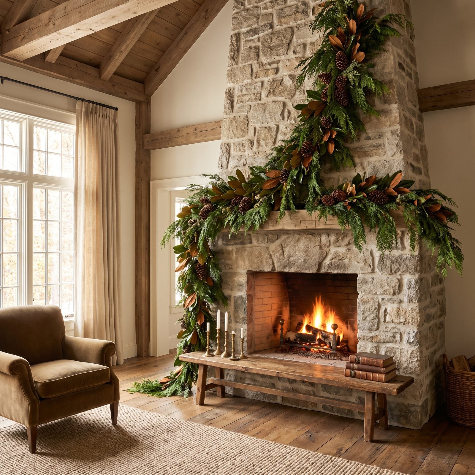 Extend Greenery Up the Chimney Breast