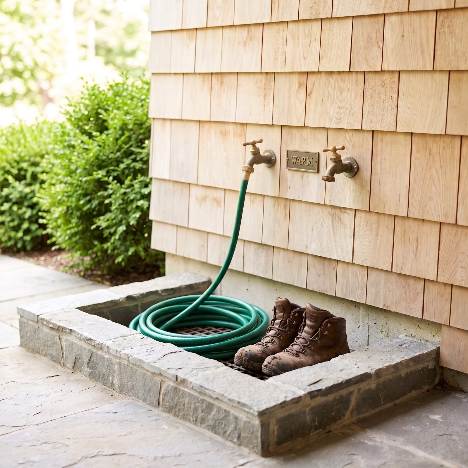 An Exterior Hot-Water Tap for Dogs, Boots, and Muddy Gear