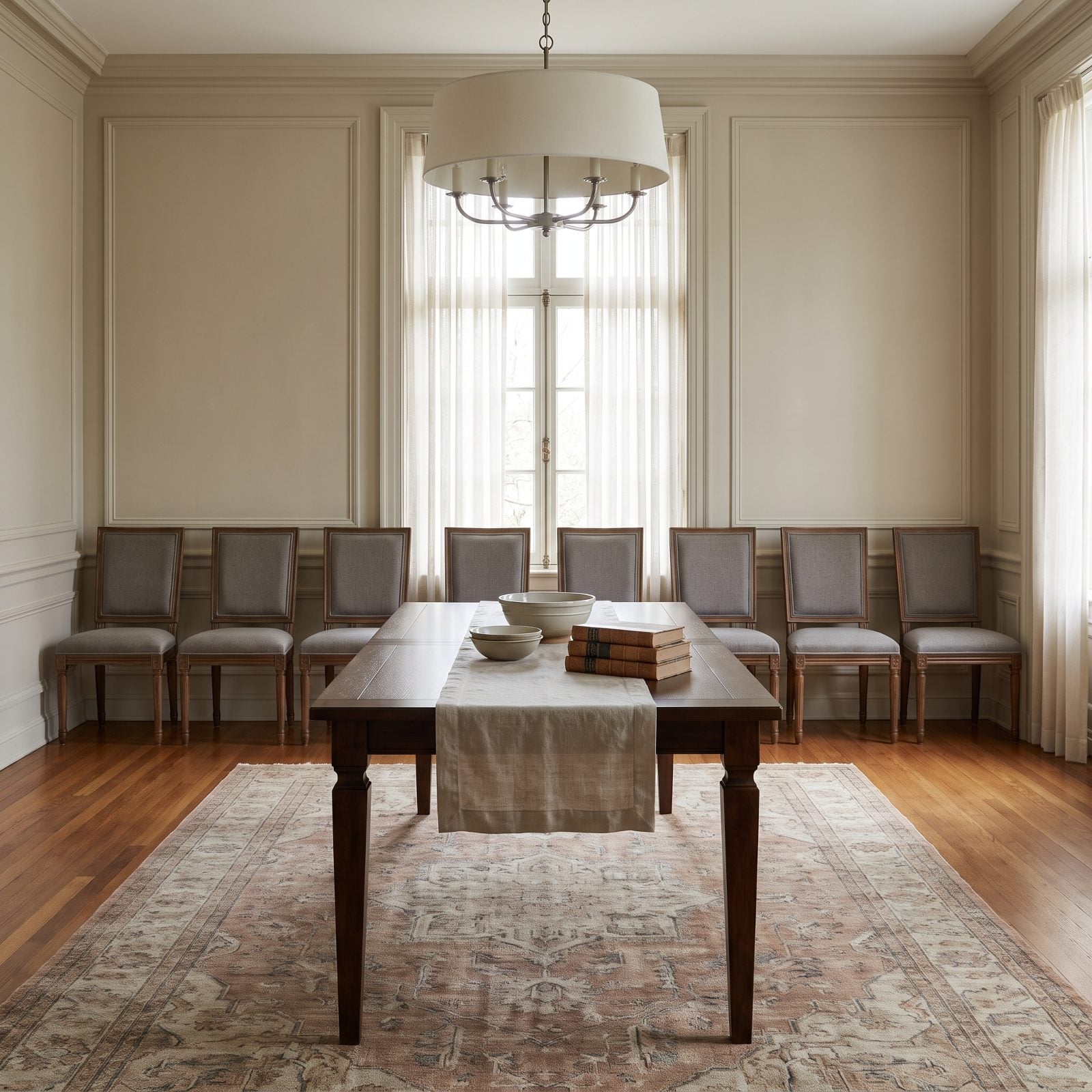 The Extra Dining Chairs Lining the Walls