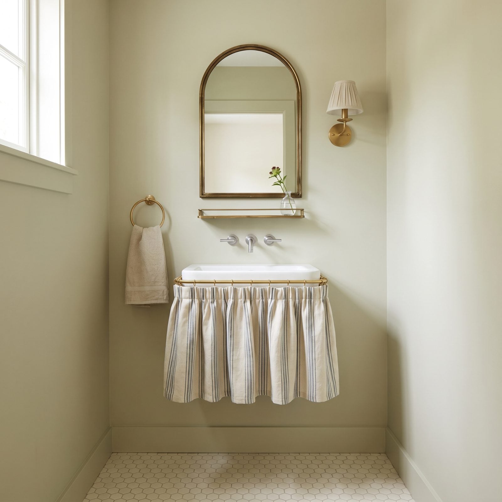 Fabric-Skirted Bathroom Sinks