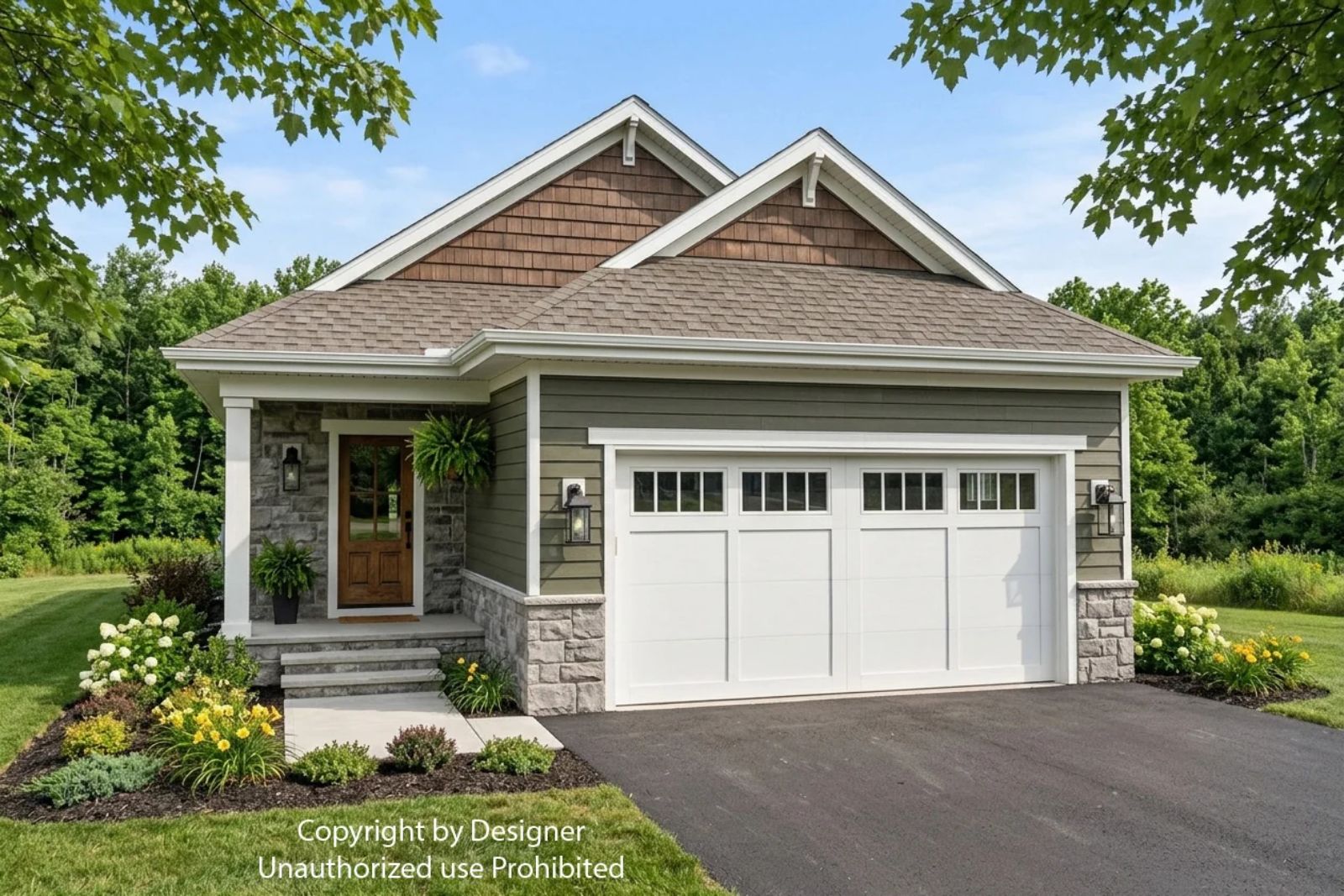 Fernwood 2-Bedroom Craftsman Cottage with Covered Porch Designed for Couples Who Love a Quiet Morning Coffee More Than Anything (Floor Plan)