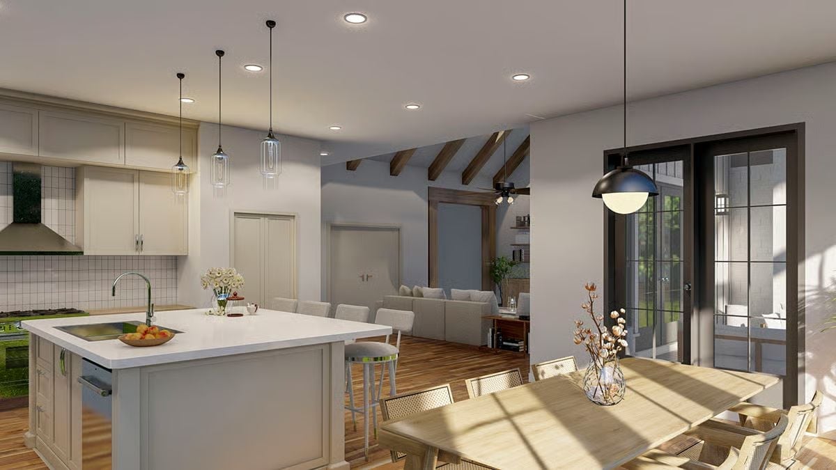 Pendant Trio Over the Island Does the Work Three Recessed Lights Never Could