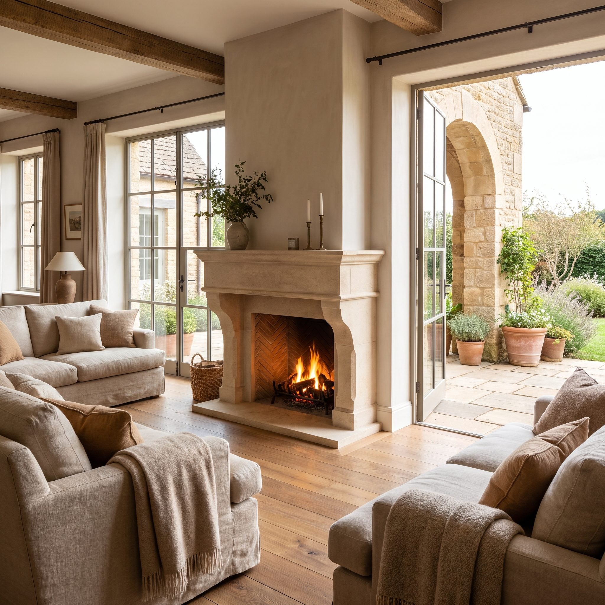 The Fireplace Wall Shared by Two Rooms at Once