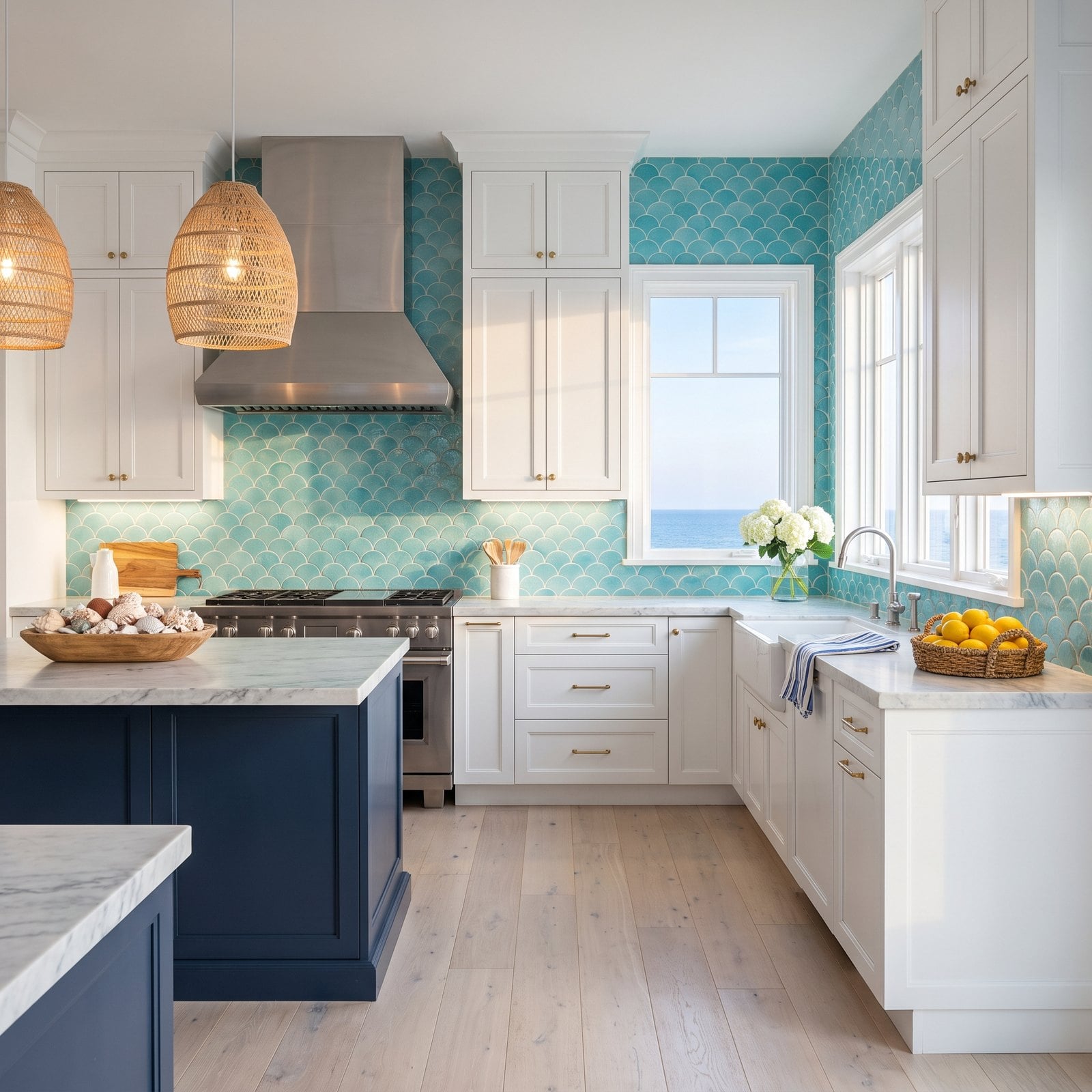 Fish-Scale Tile on Every Inch of Wall