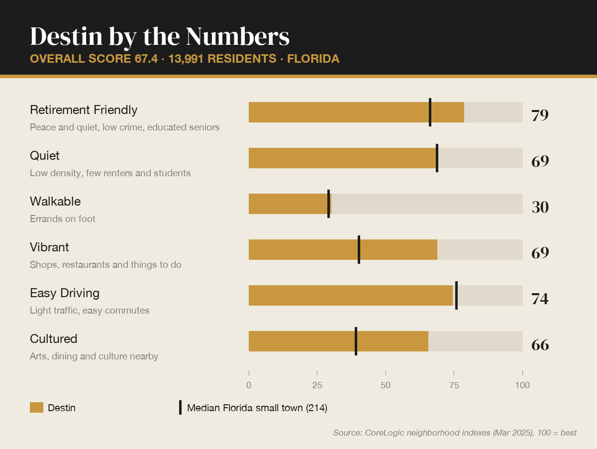 Destin by the numbers