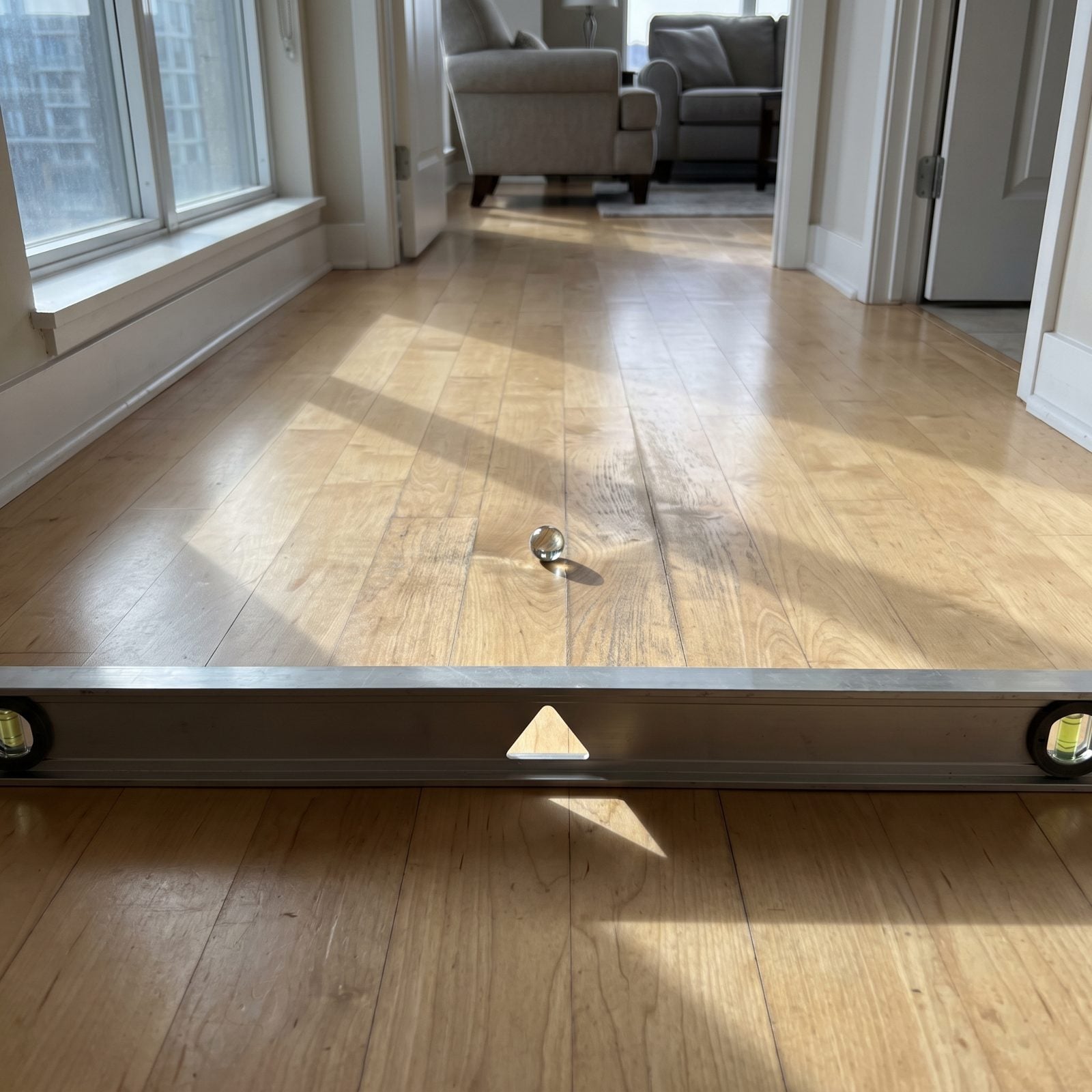 A Floor That Flexes Along the Main Walking Path