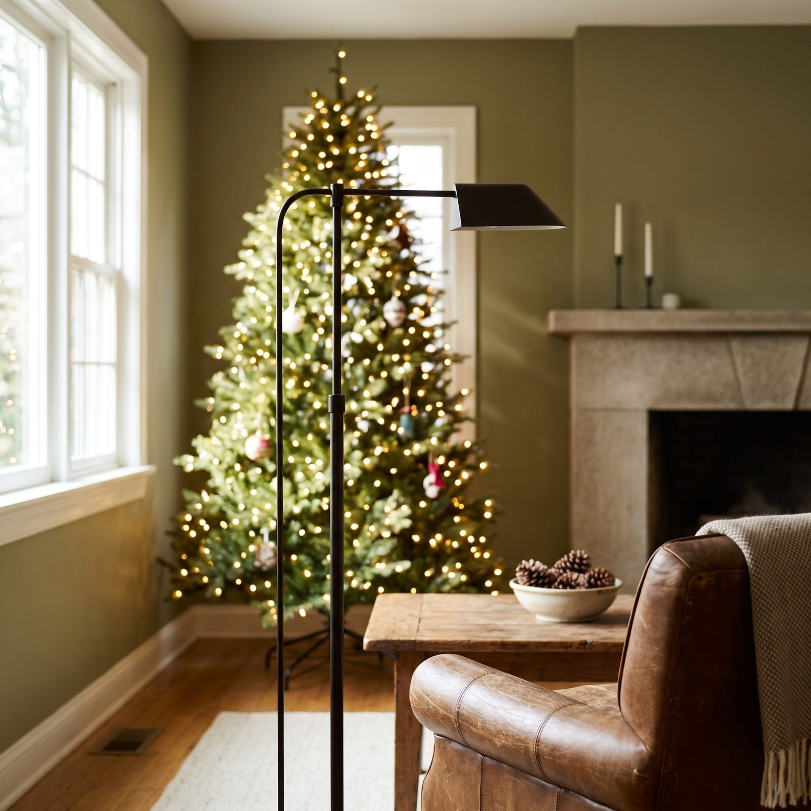 The Floor Lamp Tangled in the Tree's Silhouette