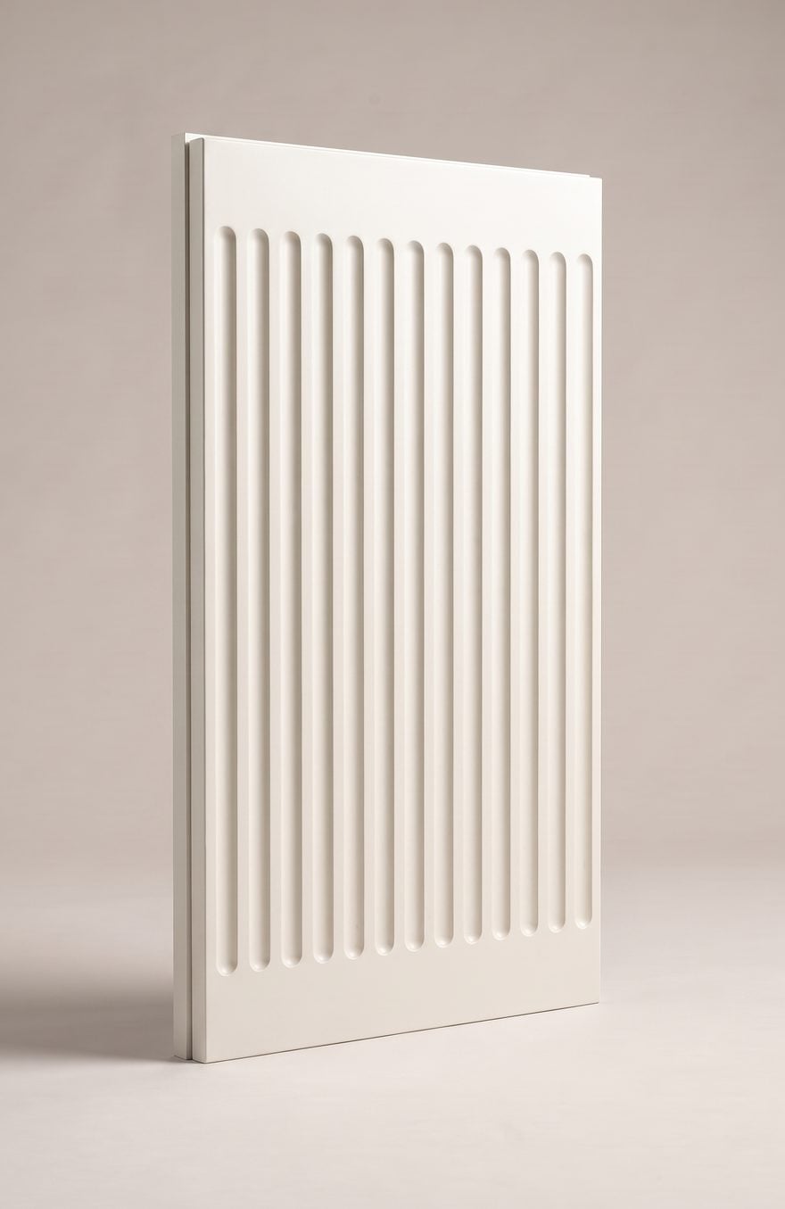 Fluted kitchen cabinet door illustration