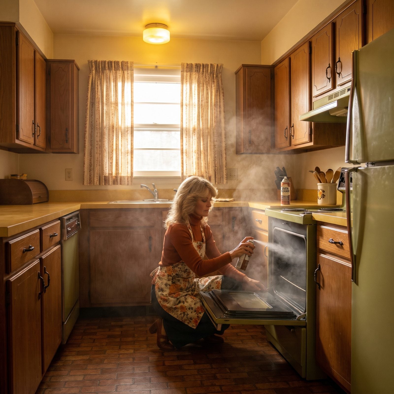 Fogging the Oven With Aerosol Cleaner and the Window Shut
