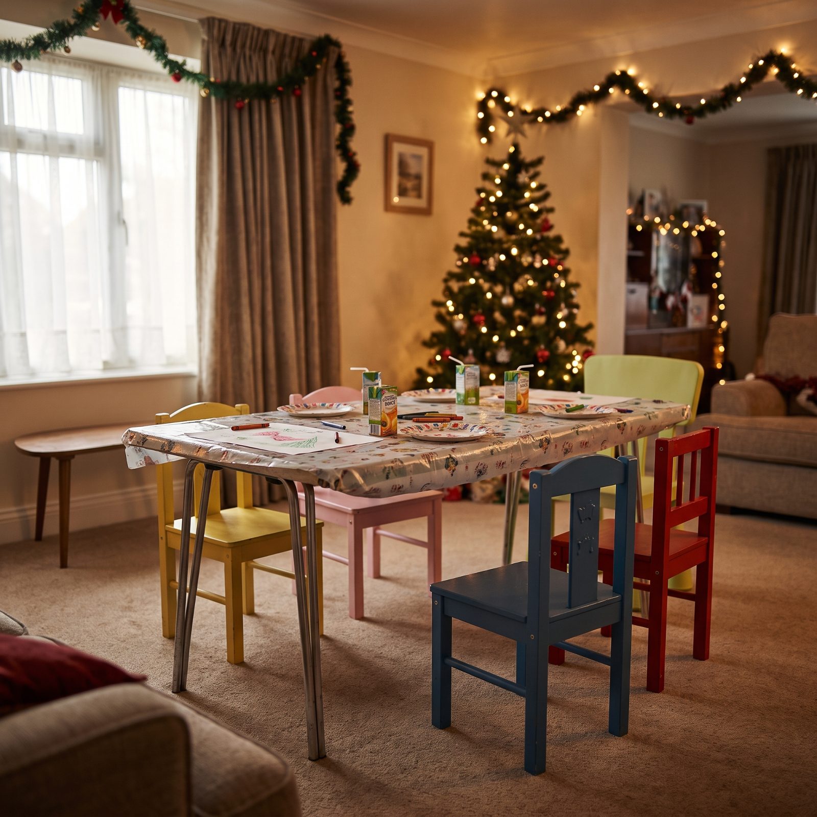 The Folding Card Table Ready for the Children