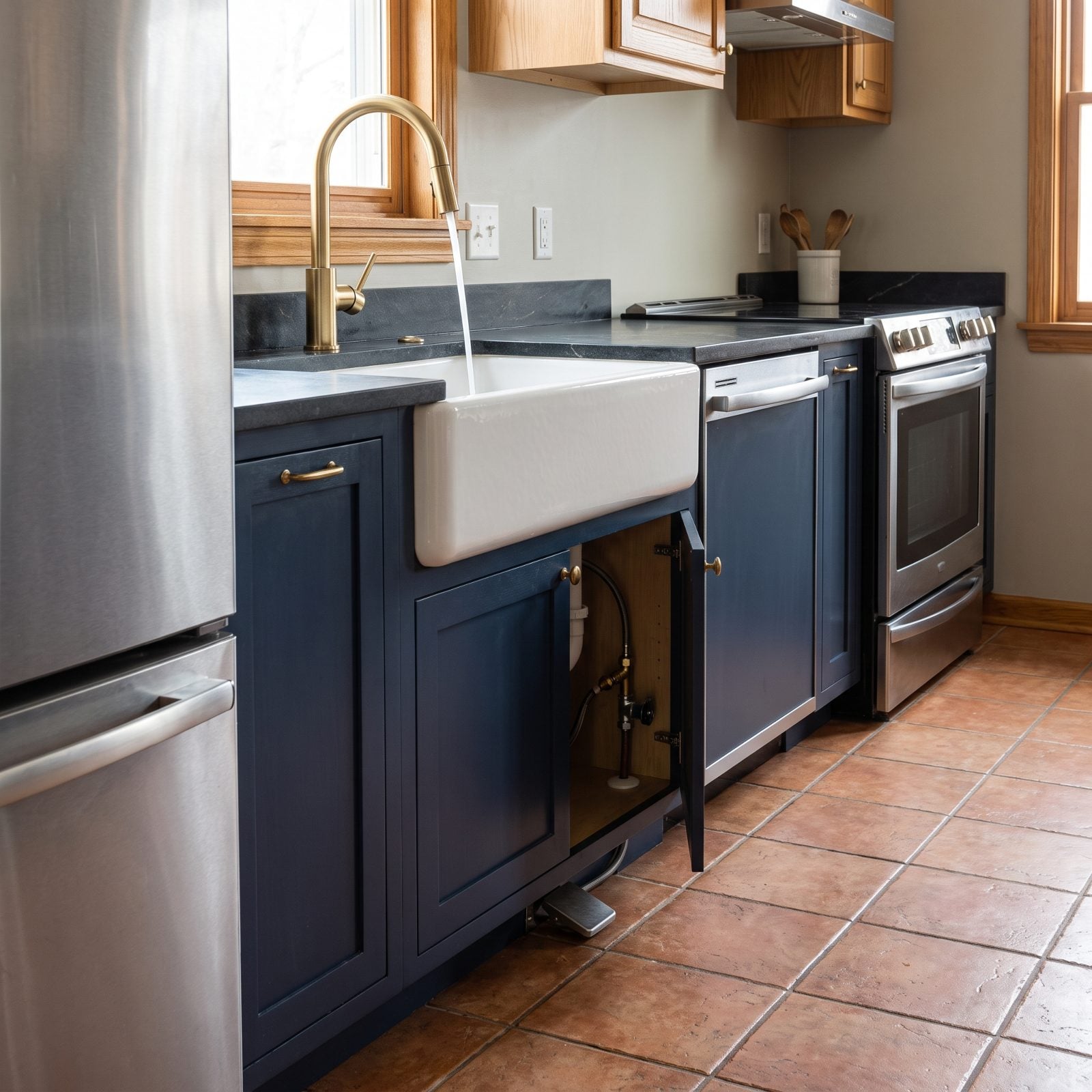 Foot-Pedal Kitchen Faucet