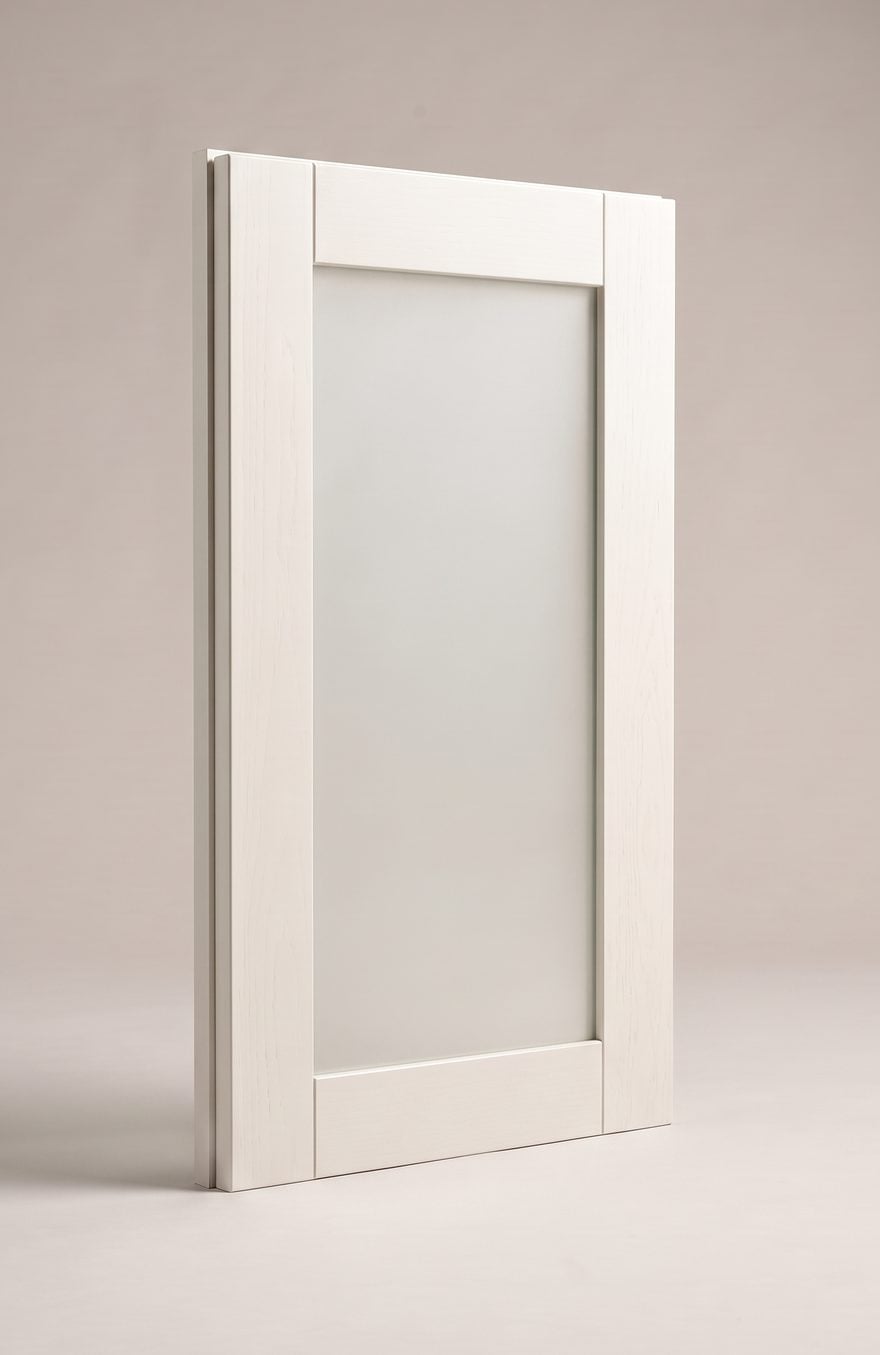 Frosted Glass-Front kitchen cabinet door illustration