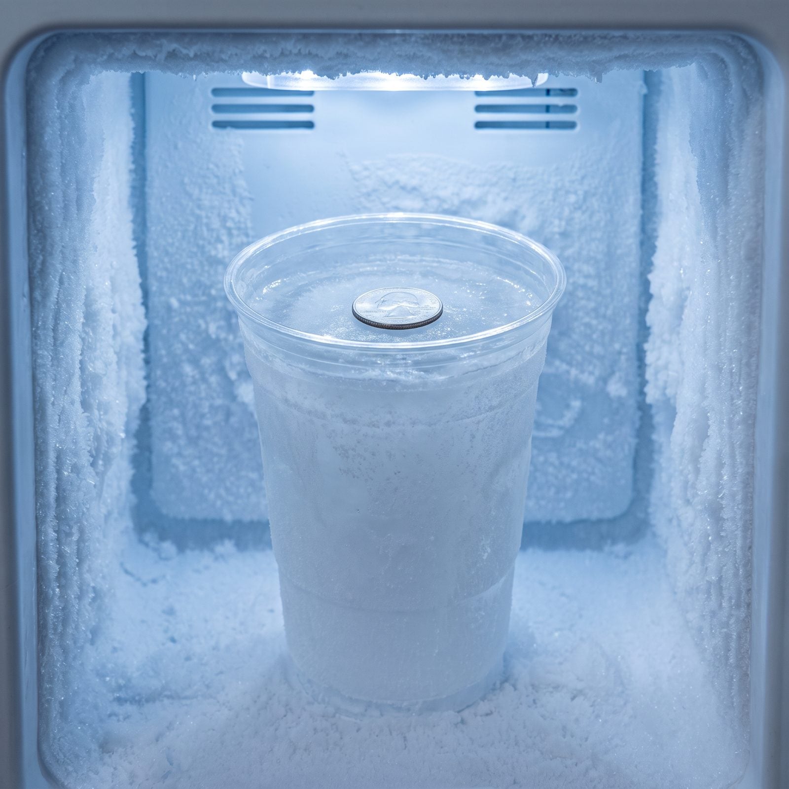 The Frozen Cup and Coin Test for Freezer Thaws