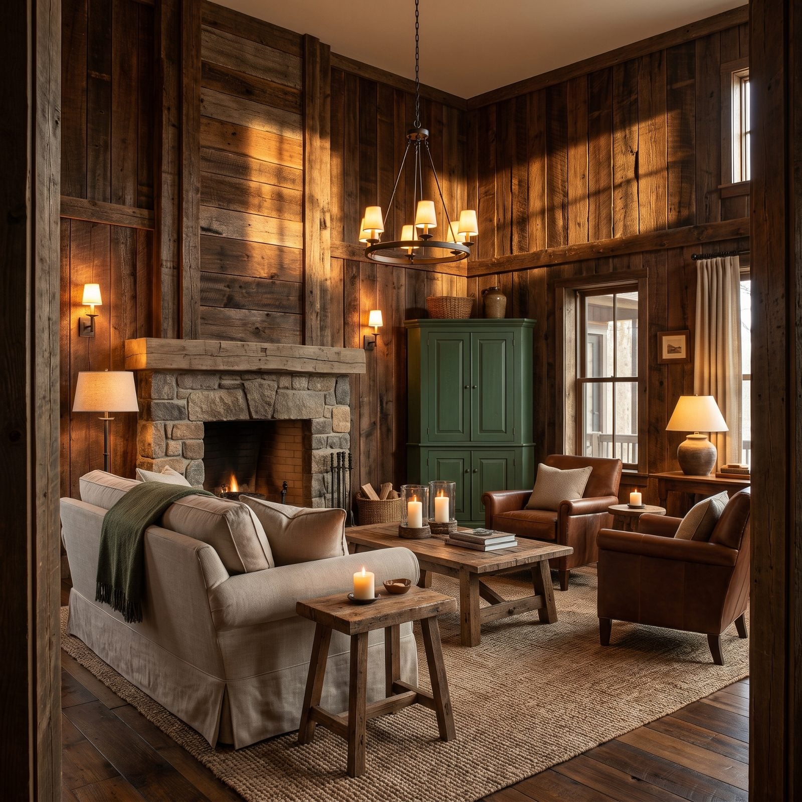 Full-Height Paneled Walls That Carry a Whole Room