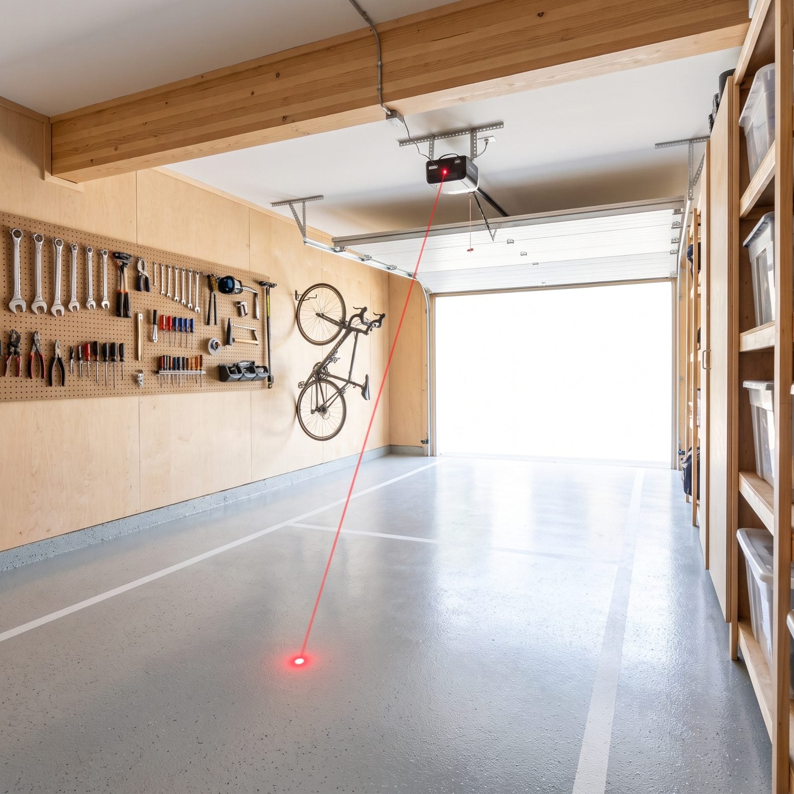 A Garage Laser Guide That Makes Consistent Parking Effortless