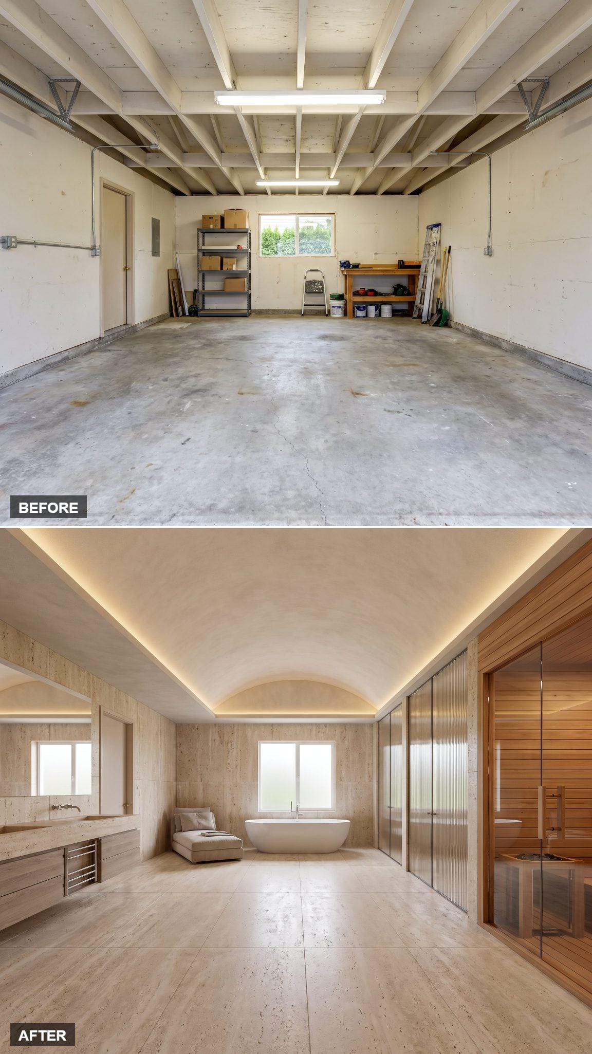 The Garage That Learned to Breathe: A Private Home Spa