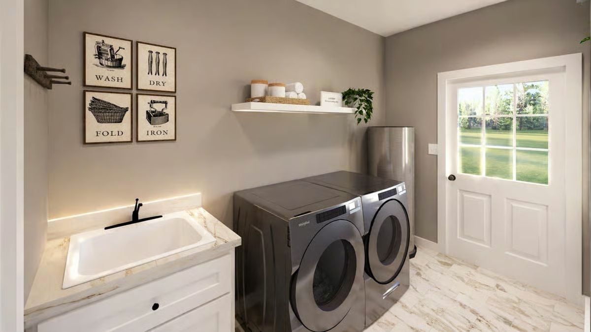 Laundry Room Where the Utility Sink Actually Gets Used