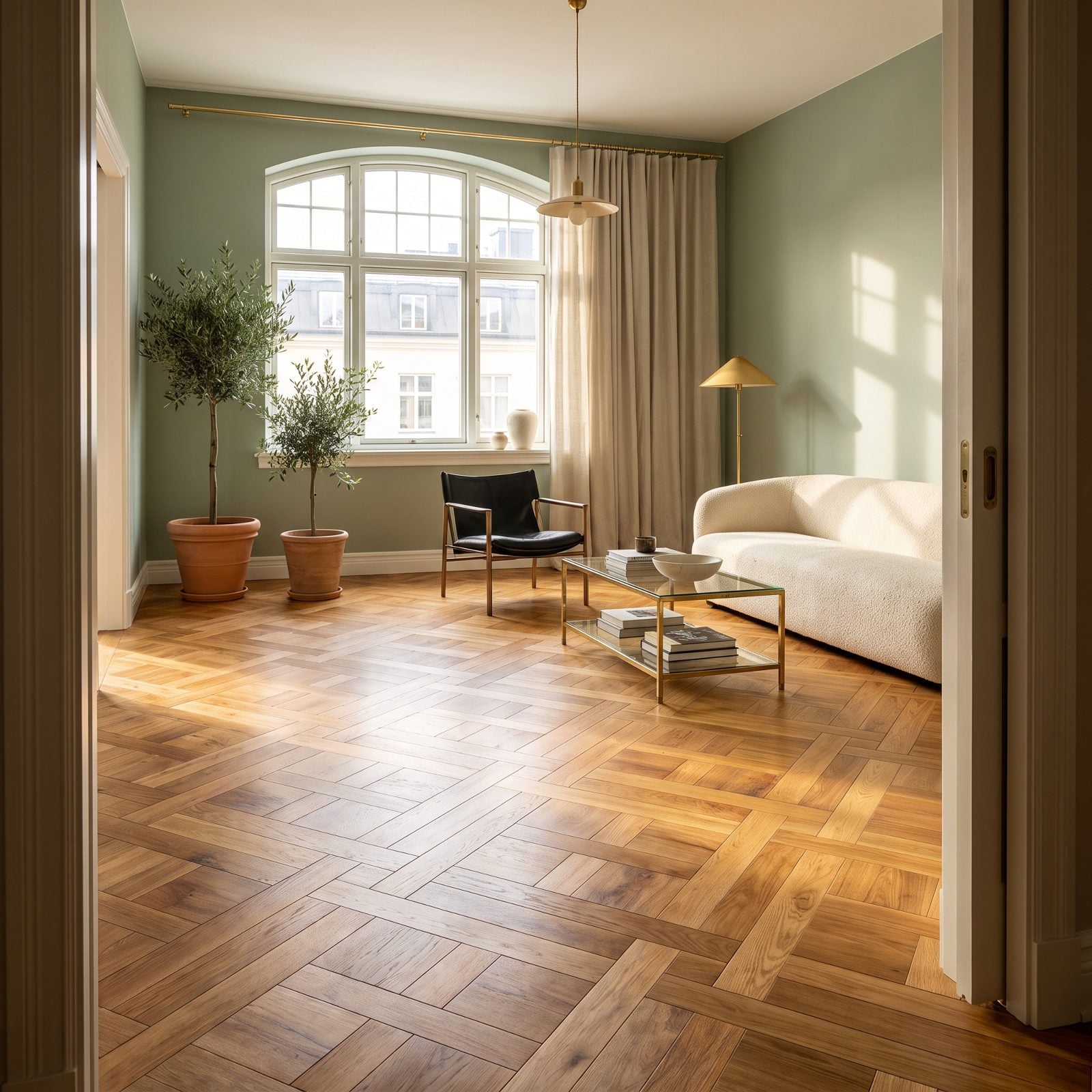 Geometric Parquet Flooring