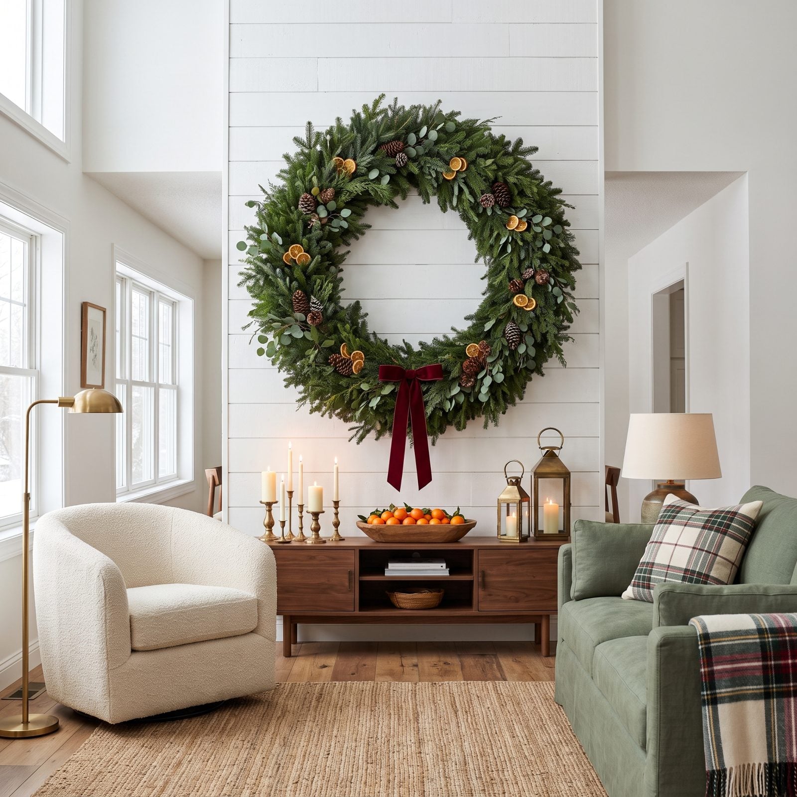 A Giant Wreath Taking the Place of the Tree