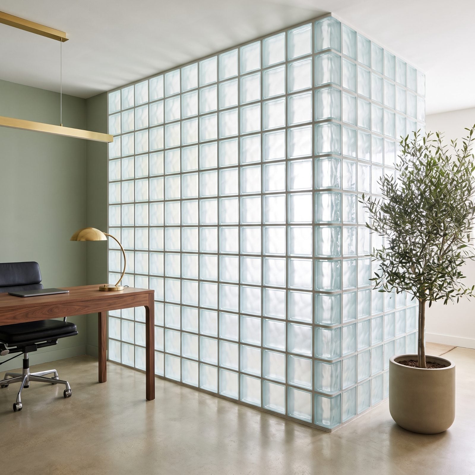 Glass-Block Partition Walls