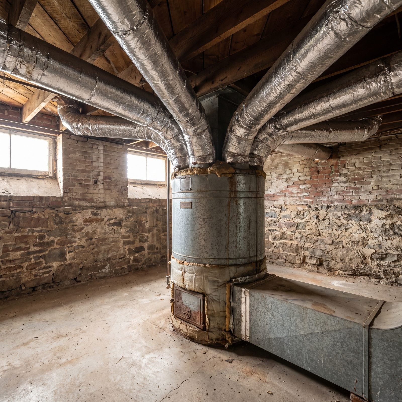 A Gravity Furnace With Enormous Basement Ducts