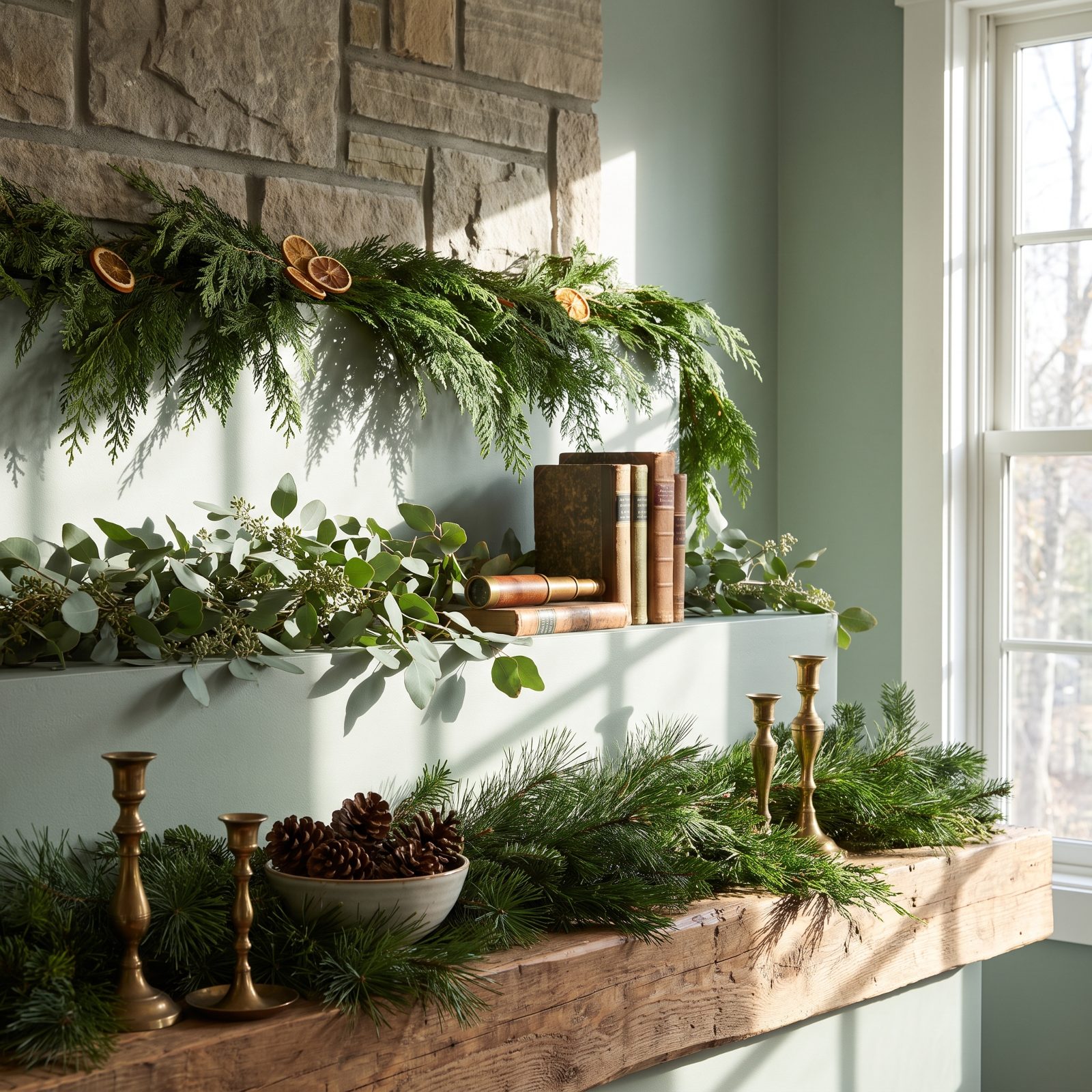 Greenery Layered Front to Back, Not Piled High