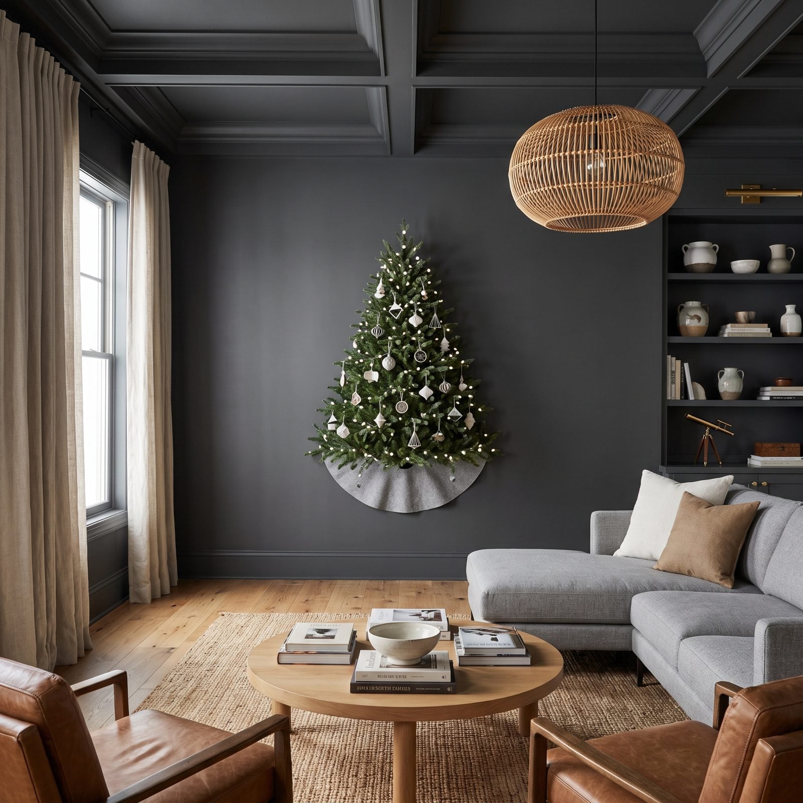 Half-Tree Flush Against the Wall