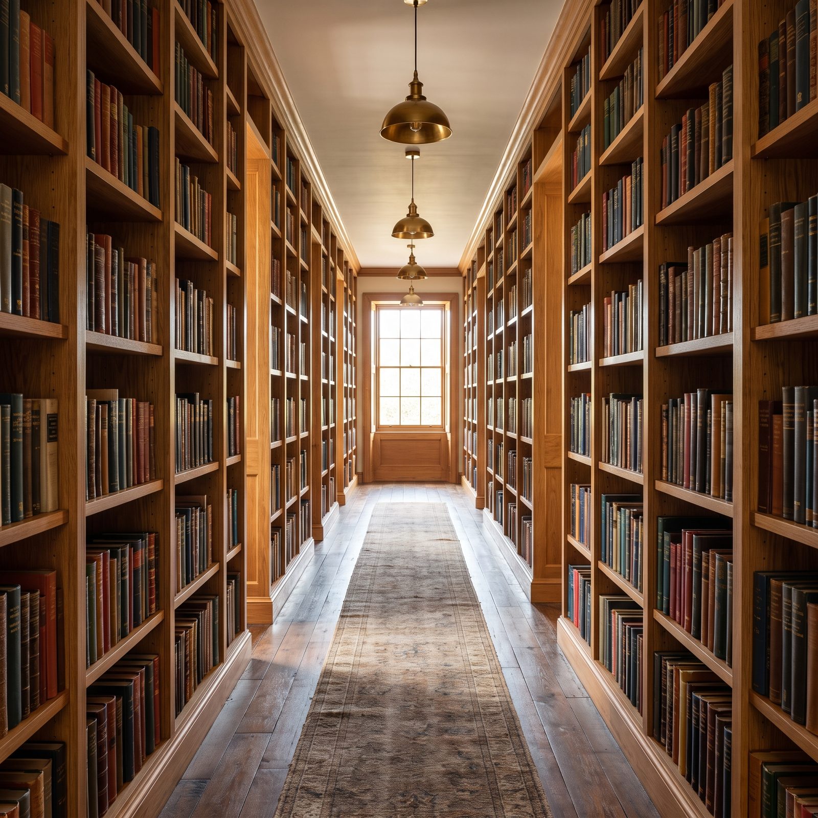 A Hallway That Doubles as a Library