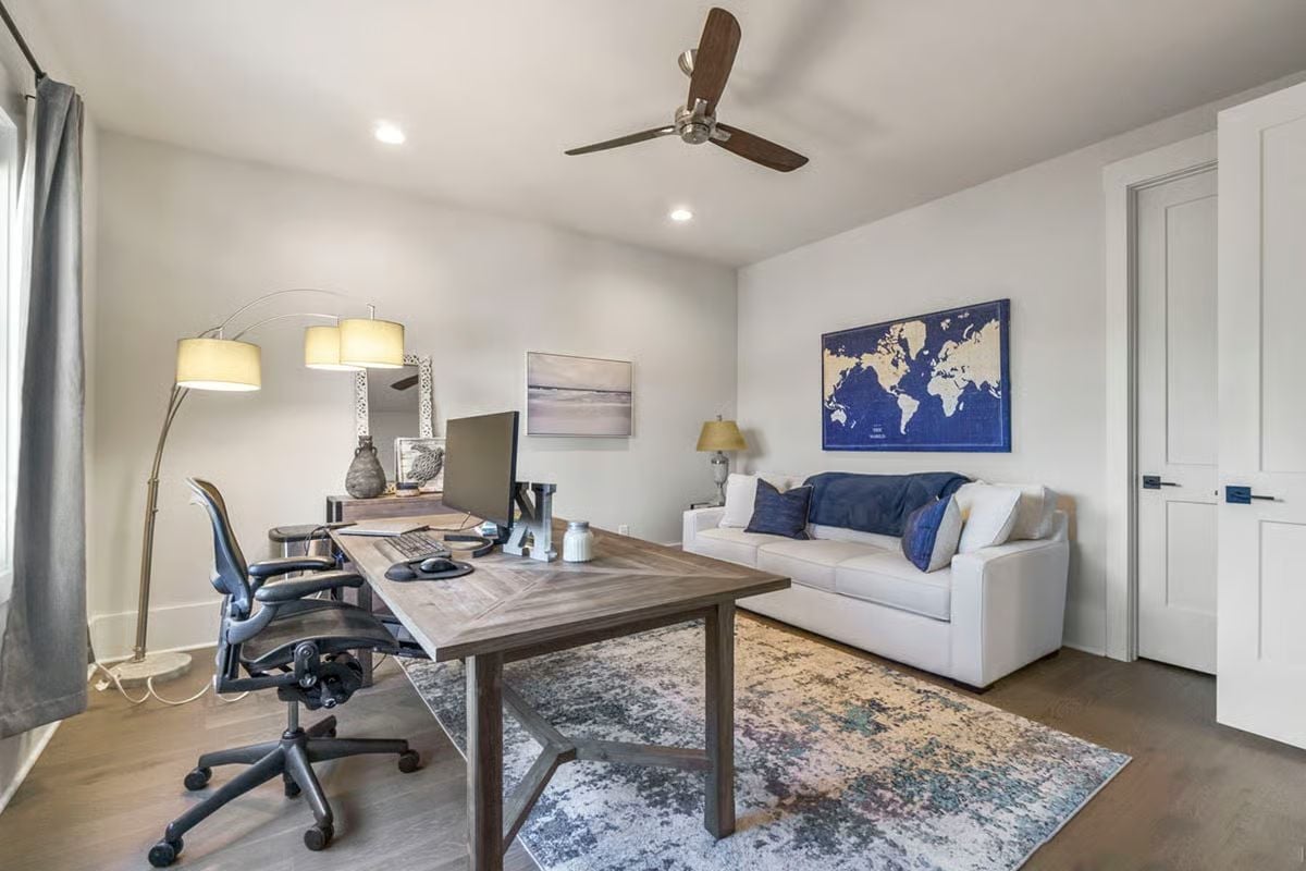 Dual-Desk Setup That Proves Home Offices Don't Have to Feel Lonely