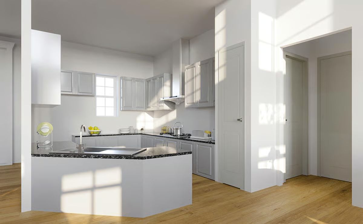 Granite Island Kitchen Where Natural Light Does Most of the Work