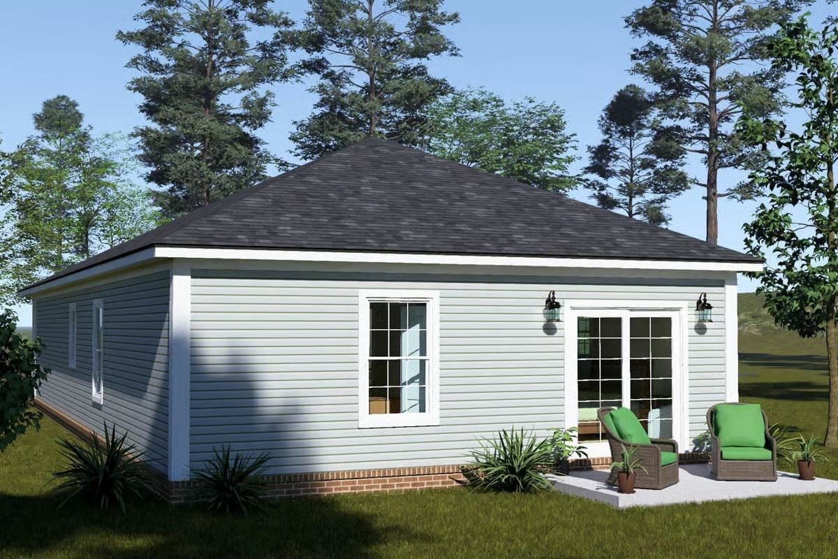 Hip Roof, French Doors, and a Patio That Earns Its Keep