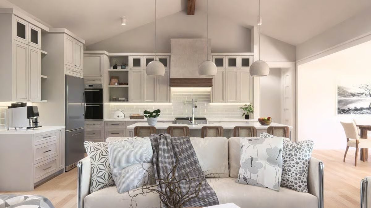 Vaulted Ceilings and a Kitchen Island That Actually Has Room to Work