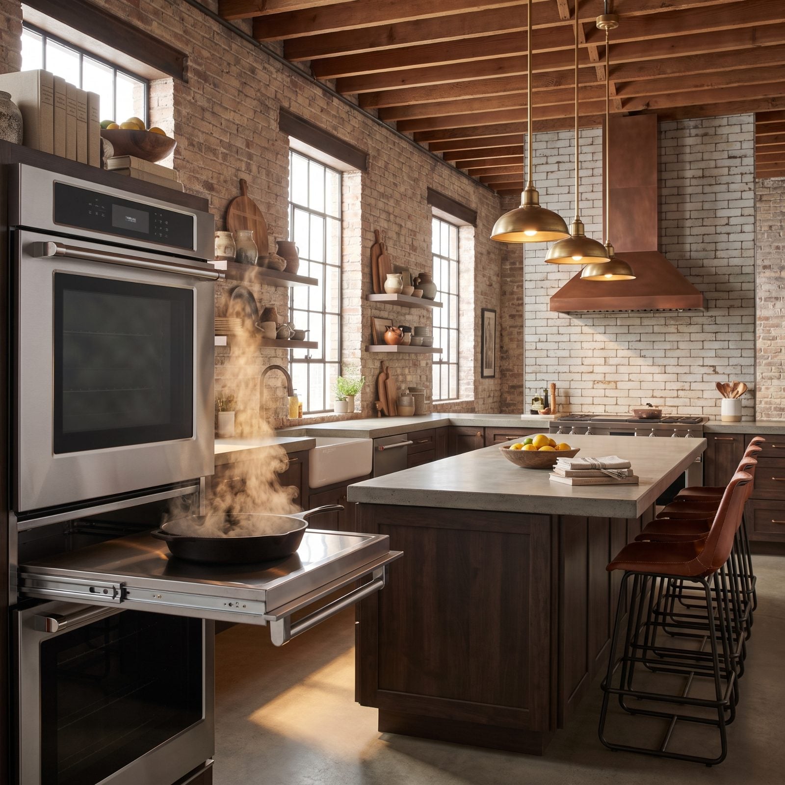 A Heatproof Pullout Shelf Right Below the Oven