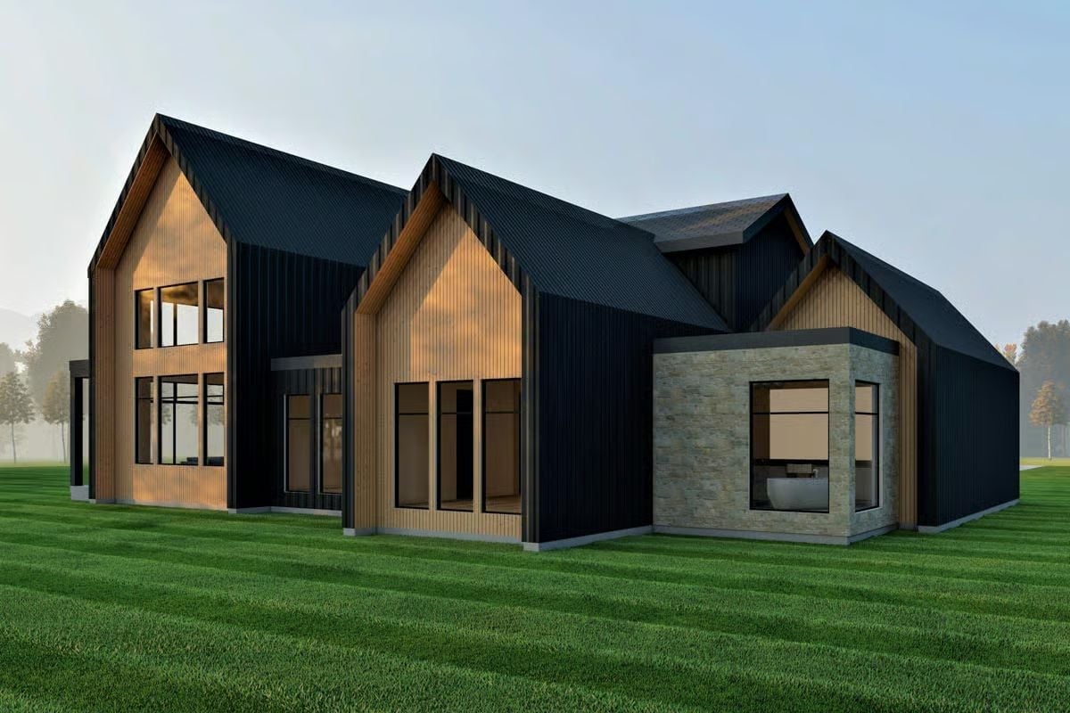 Black Metal Roofing and Warm Cedar Cladding Pull Off Something Rare Together