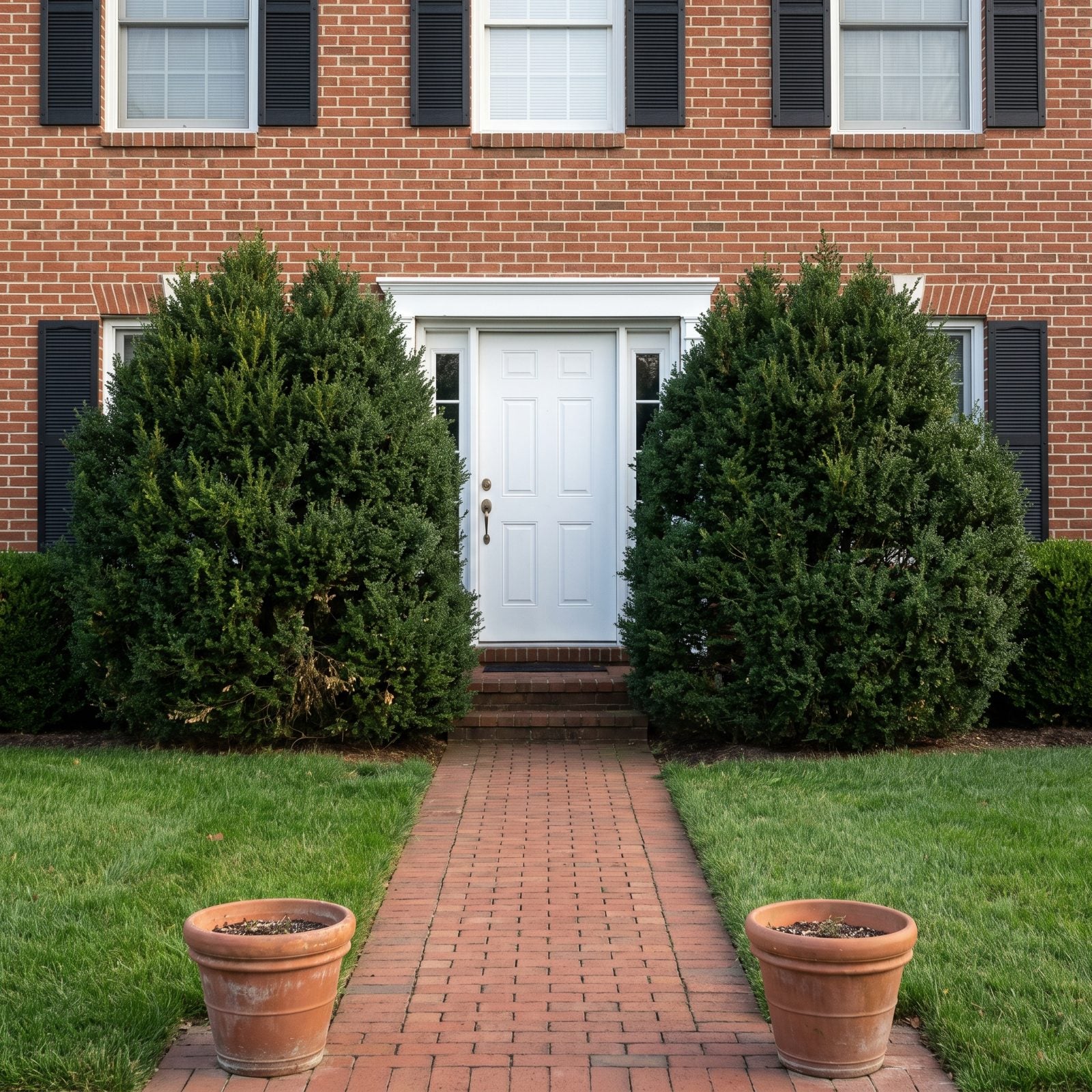 Hiding the Front Door Behind Overgrown Shrubs