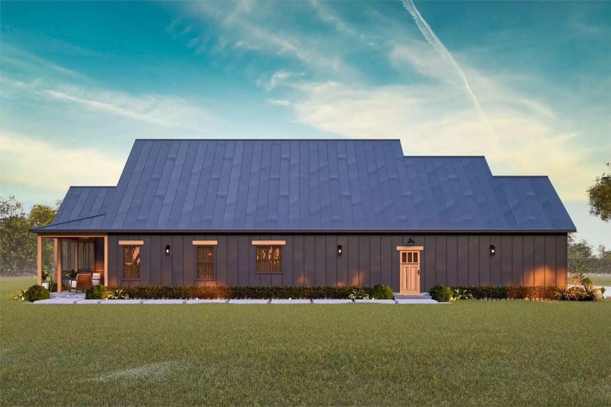 Dark Siding and a Metal Roof That Actually Earns Its Keep