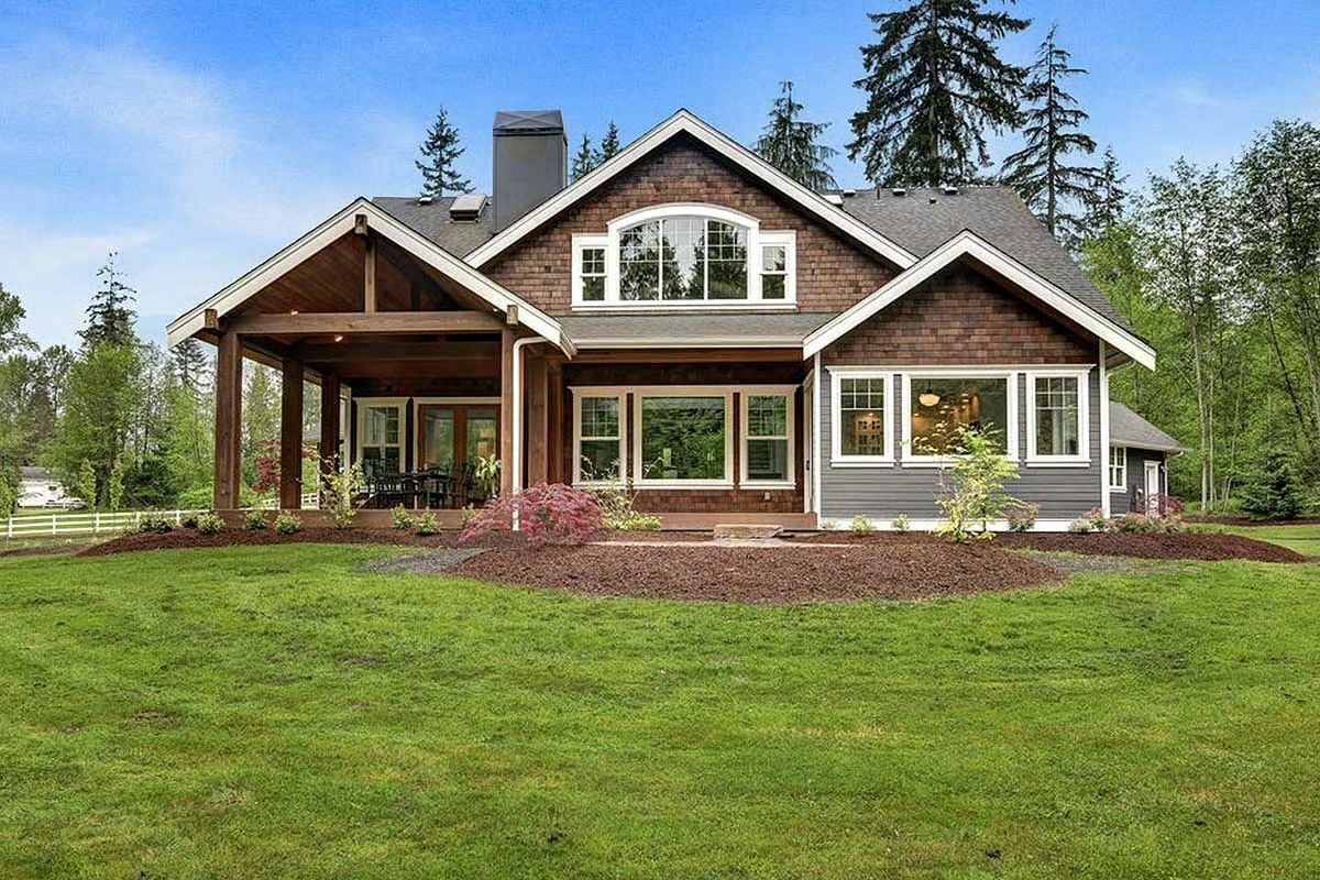 Cedar Shingles, a Covered Porch, and Room to Breathe Out Back