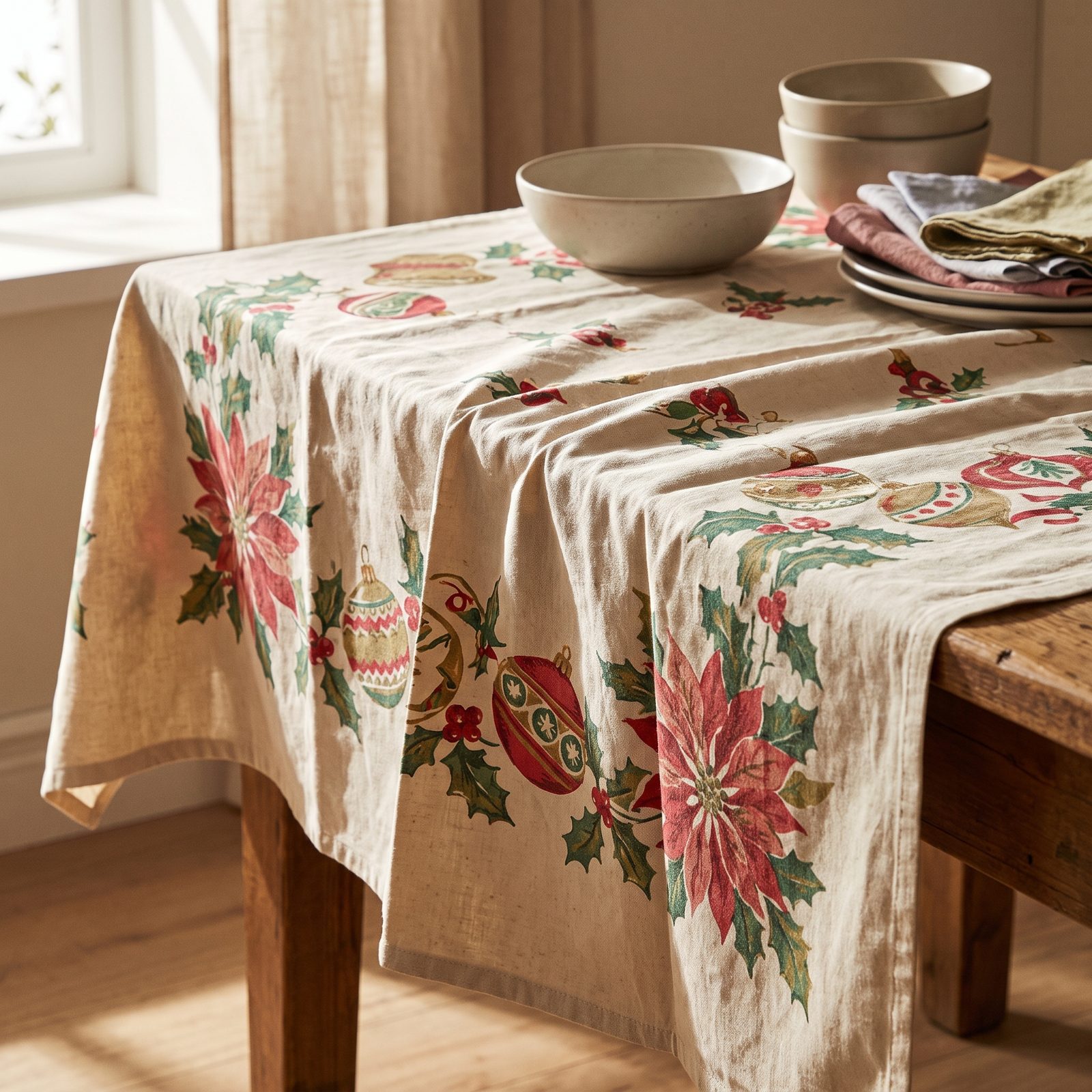 The Holiday Tablecloth Kept in the Linen Closet All Year
